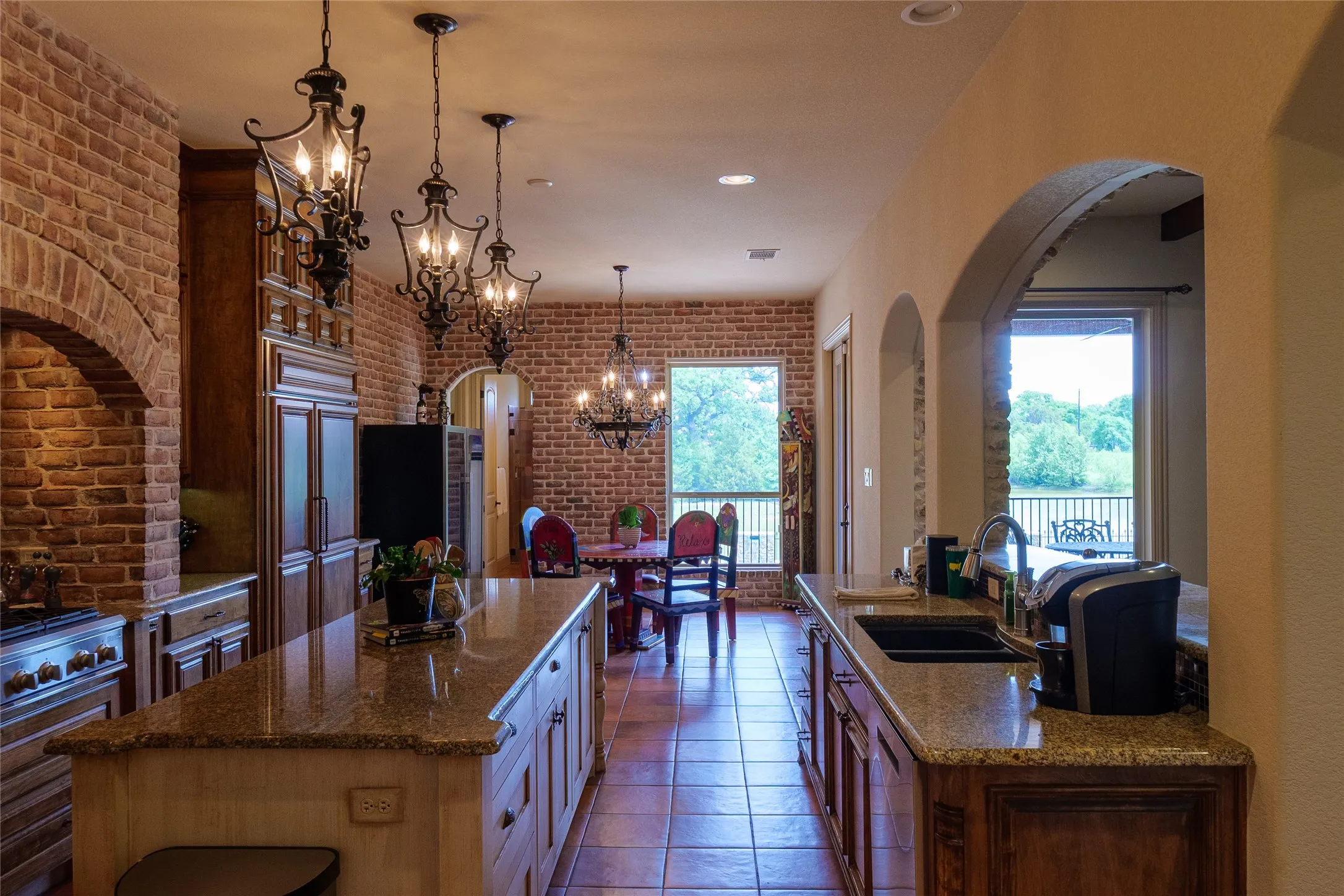 view of kitchen as you enter it from the formal dining room
