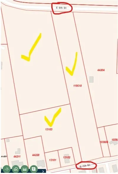 Plat Map. Illustrating approximate property divisions and street designations