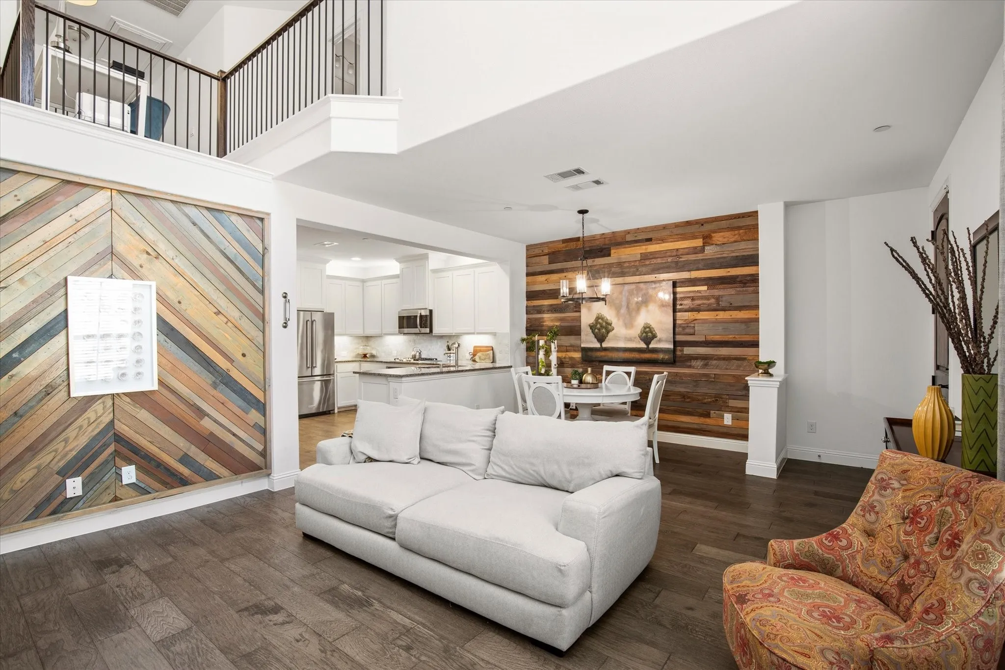 Plenty of space and tall ceilings make this room special.