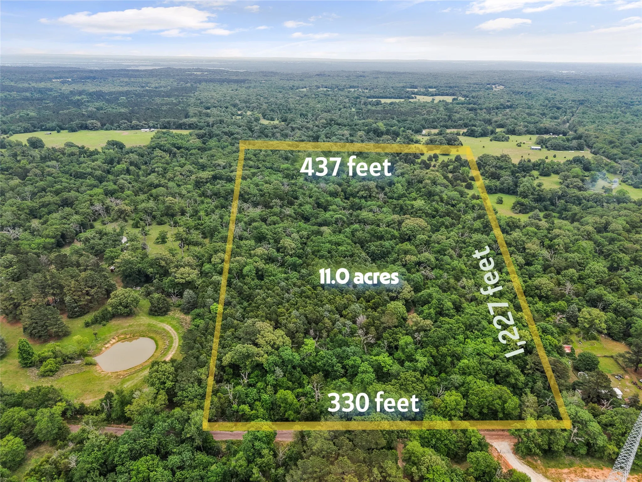 Expansive 11.0-acre wooded parcel