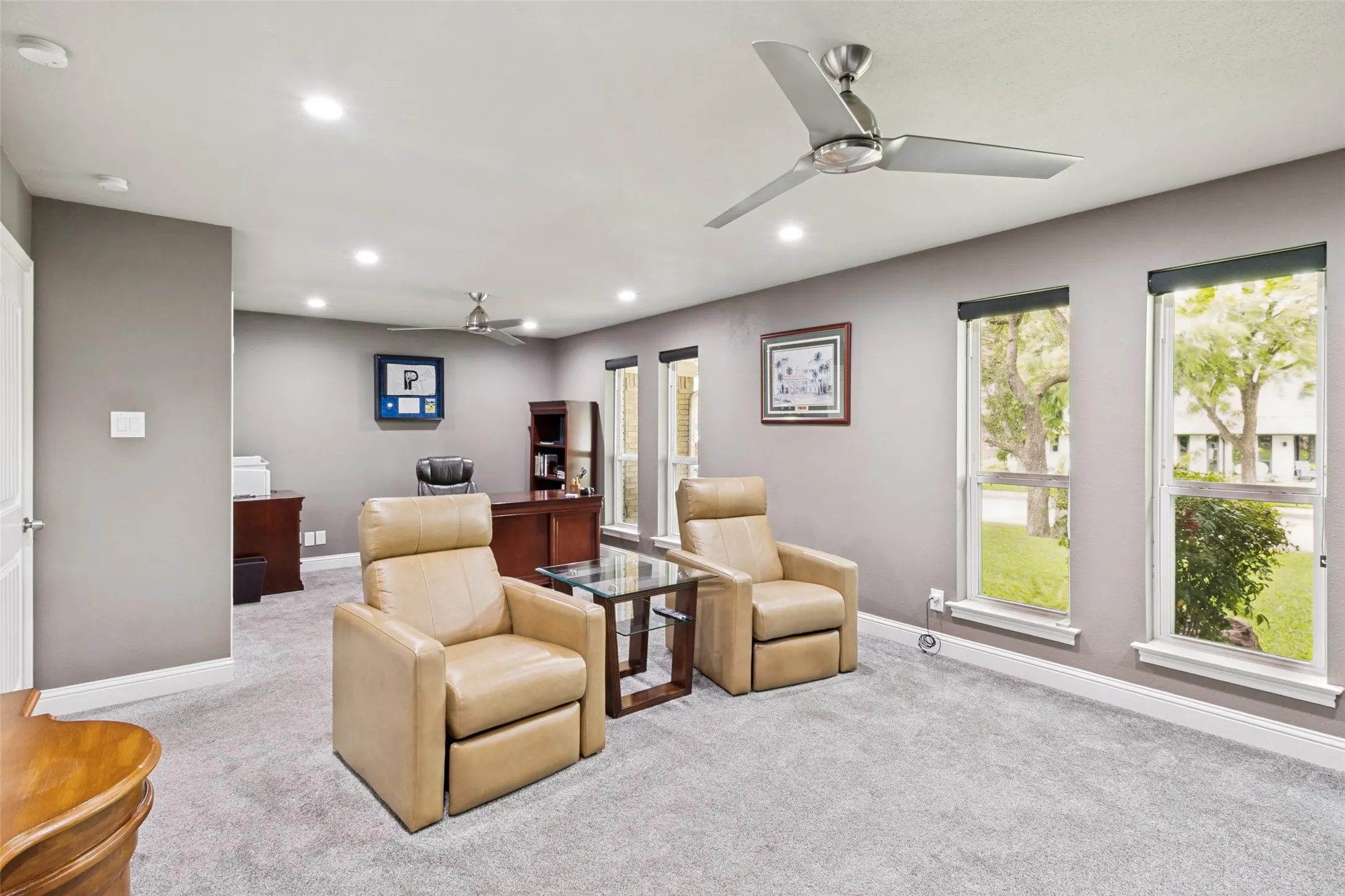 Fourth bedroom is actually the space of two combined with two closets and lots of space. Use it as a bedroom, media room, game room or flex space.