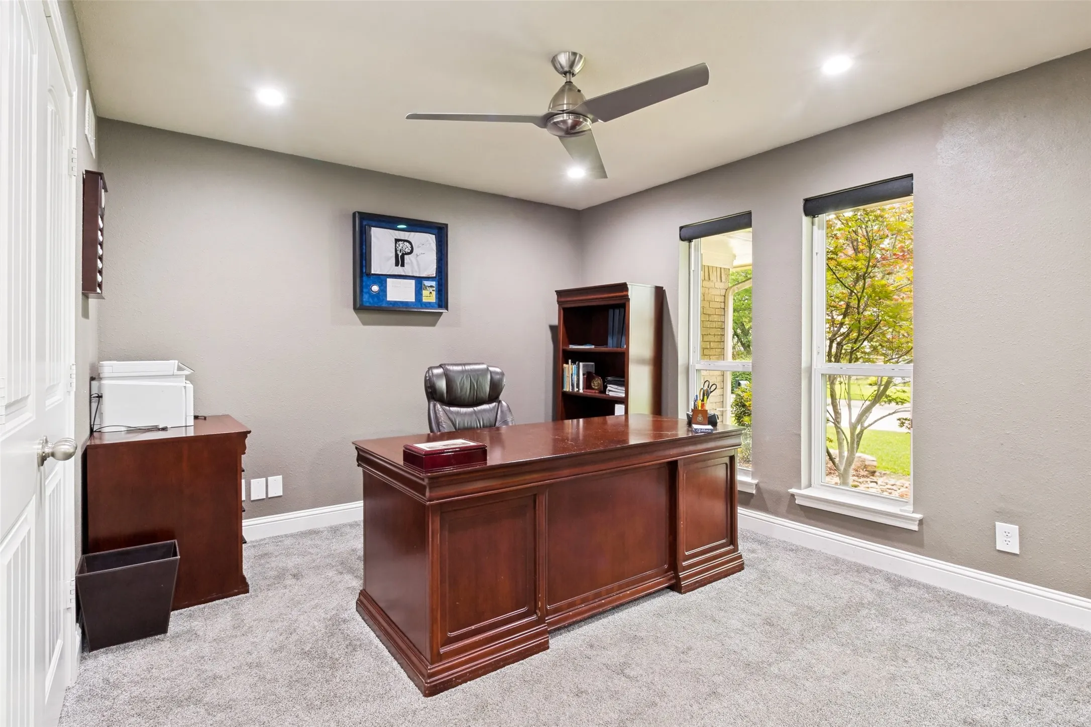Fourth bedroom currently used as office and media room.