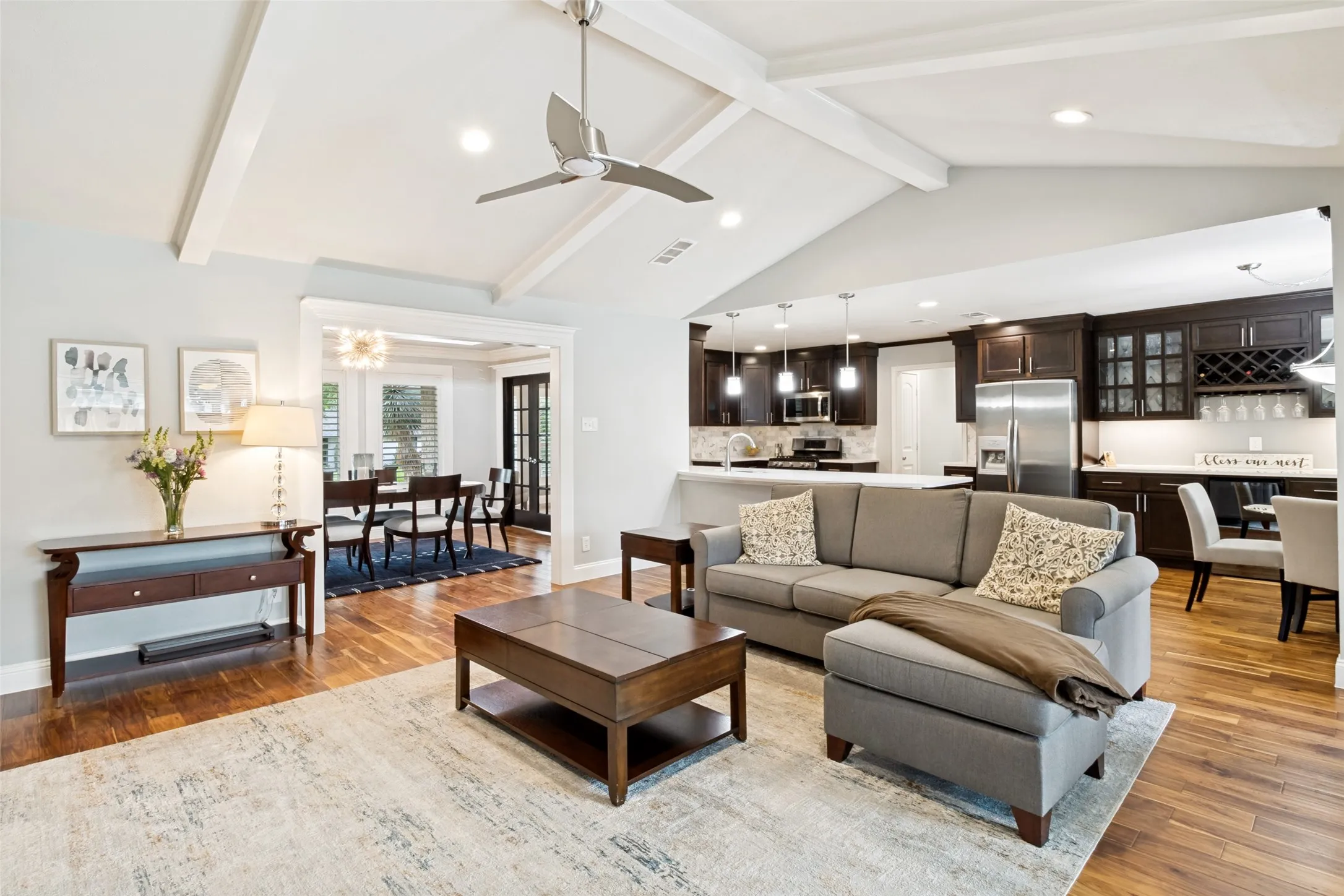 Open concept living and perfect space for entertaining indoors and out.