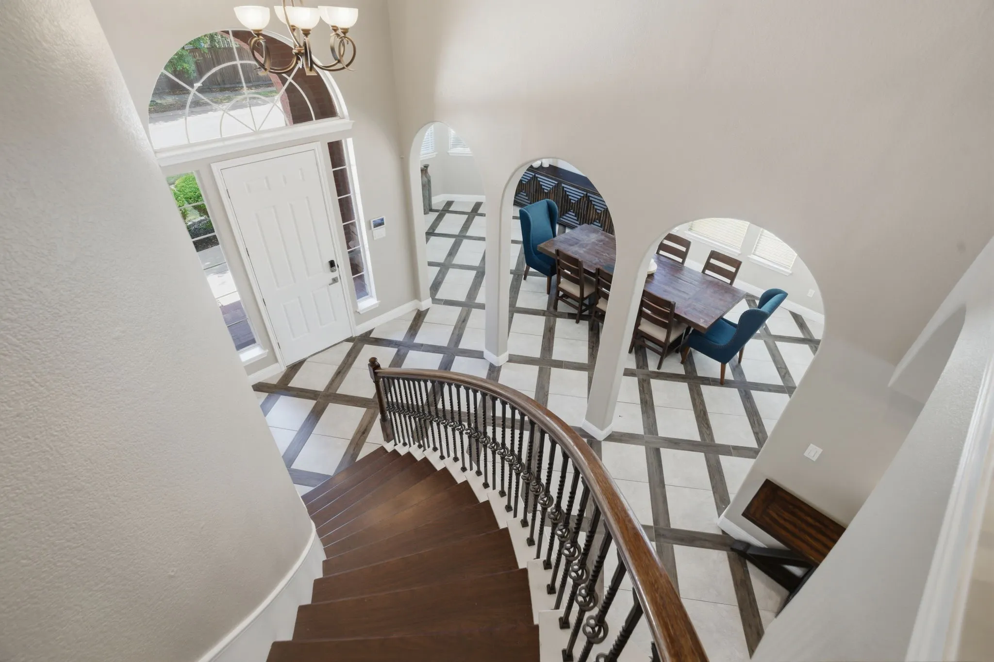 View from top of the stairs