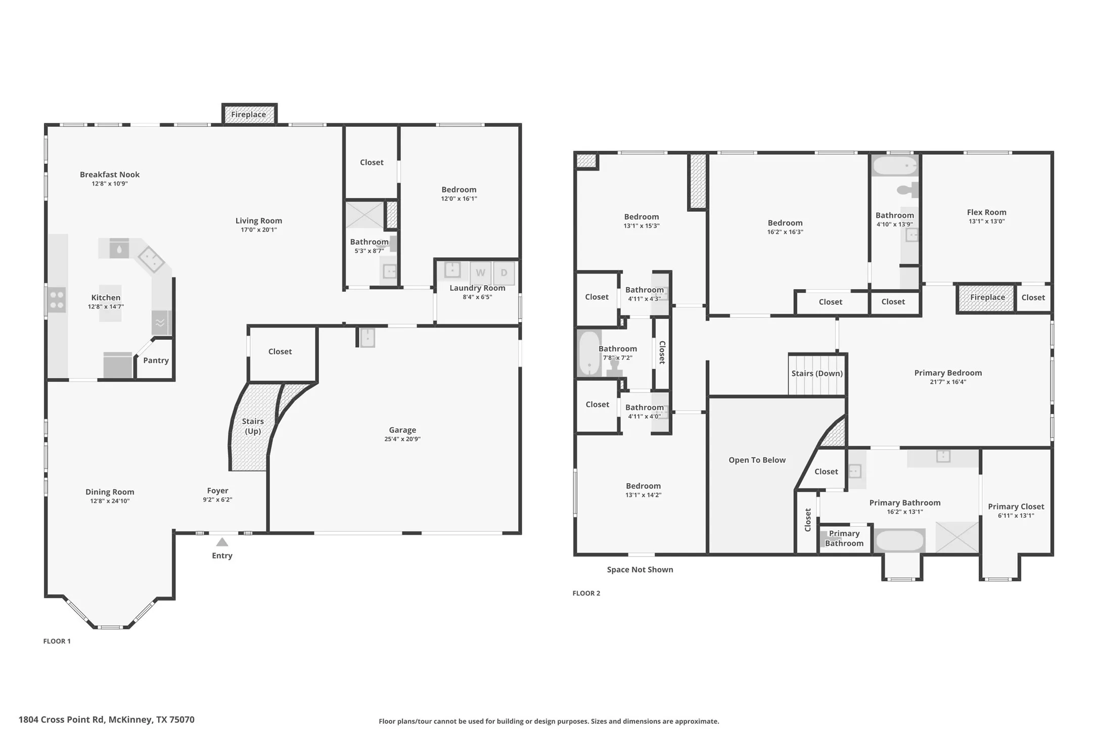 Both 1st and 2nd floor, 3d virtual tour available on Zillow