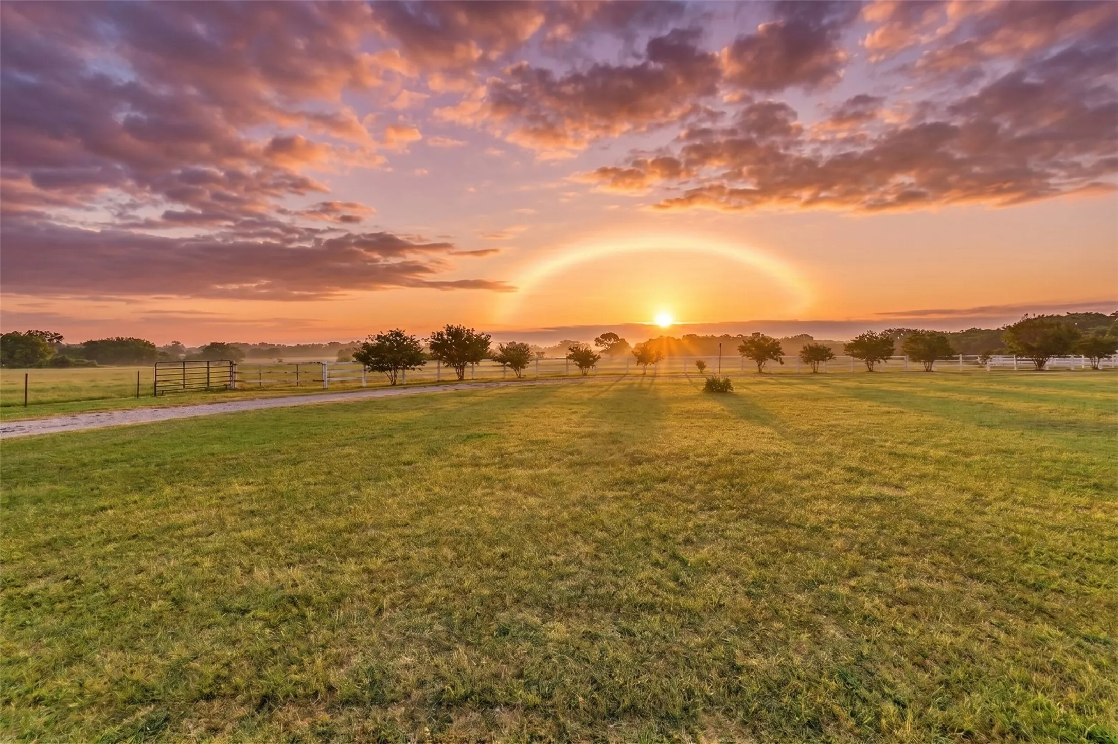 Enjoy the sunset from your yard.