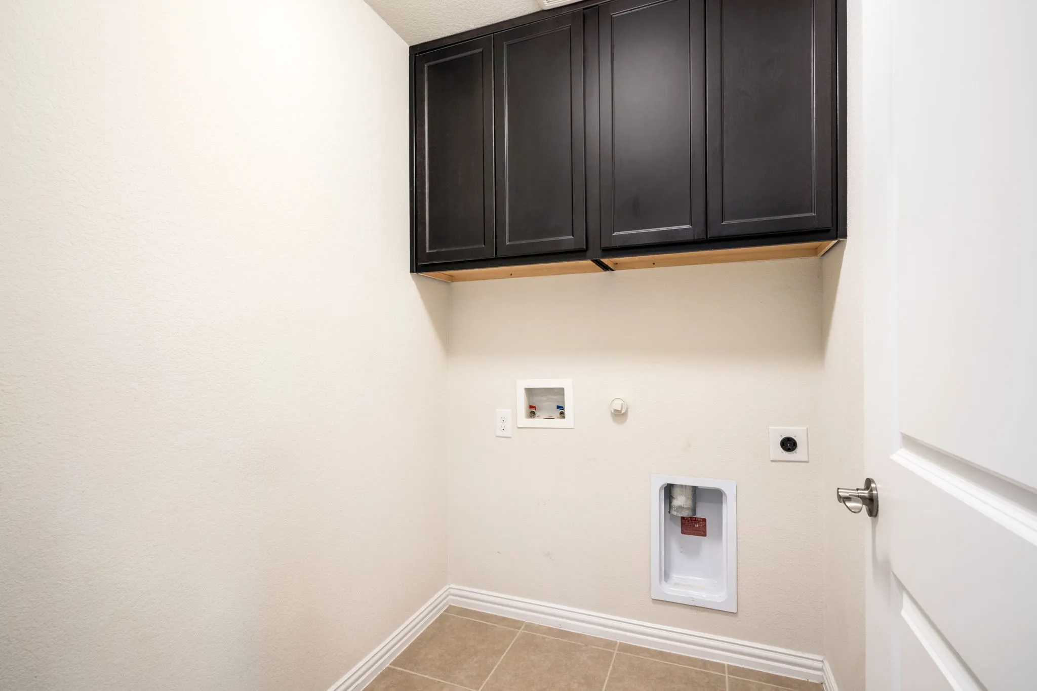 Full size Utility Room with built-in cabinets.