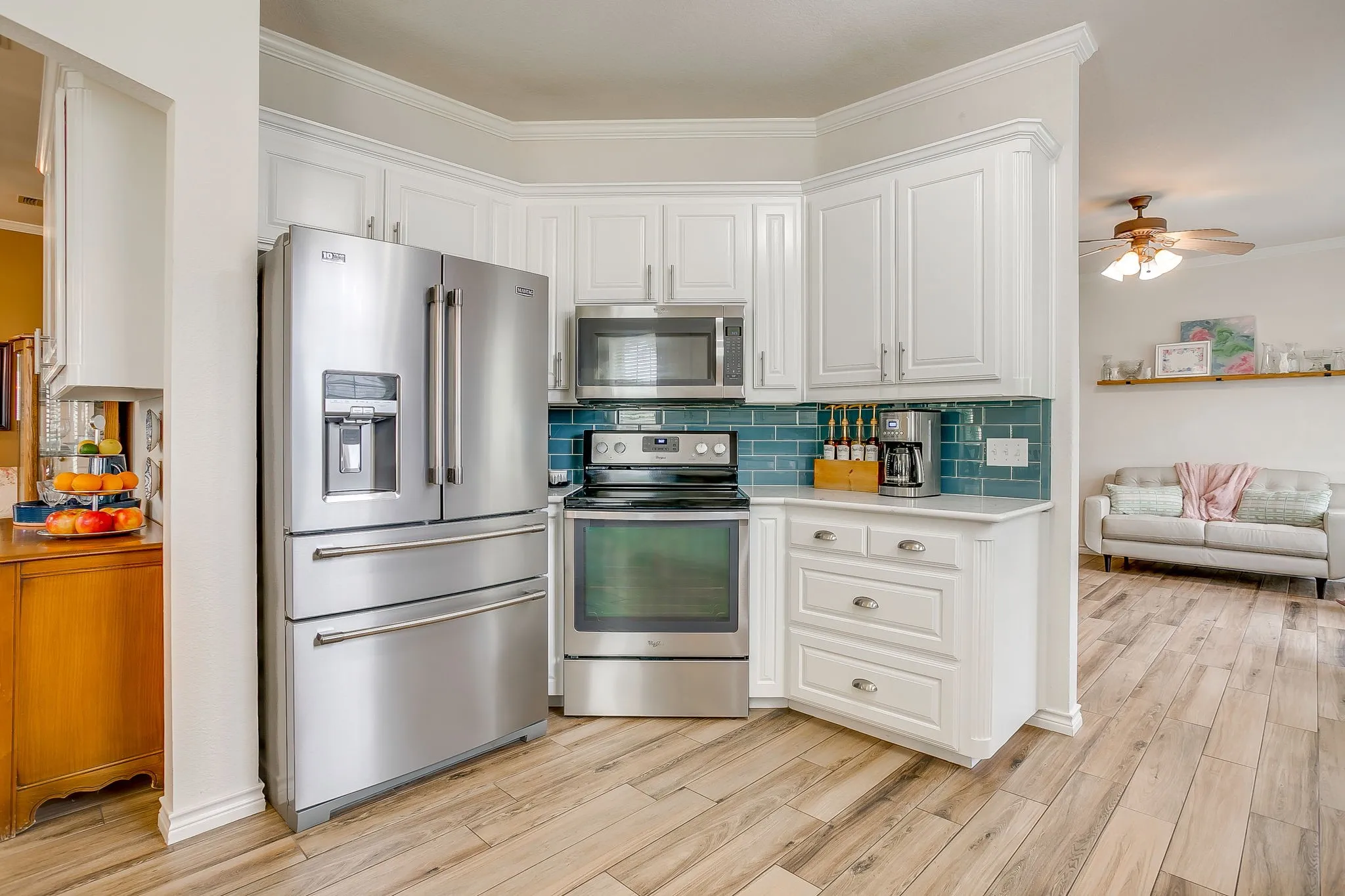 Stainless steel appliances.