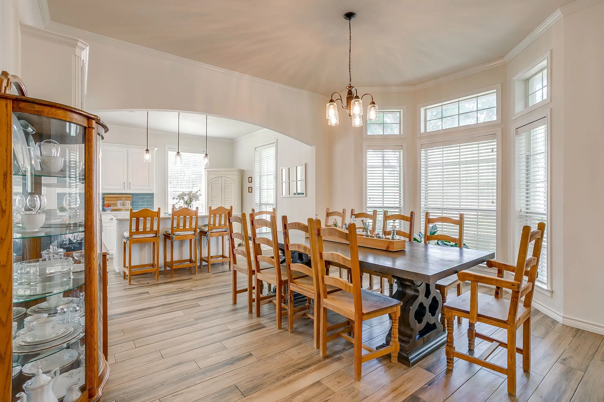 Spacious dining area.