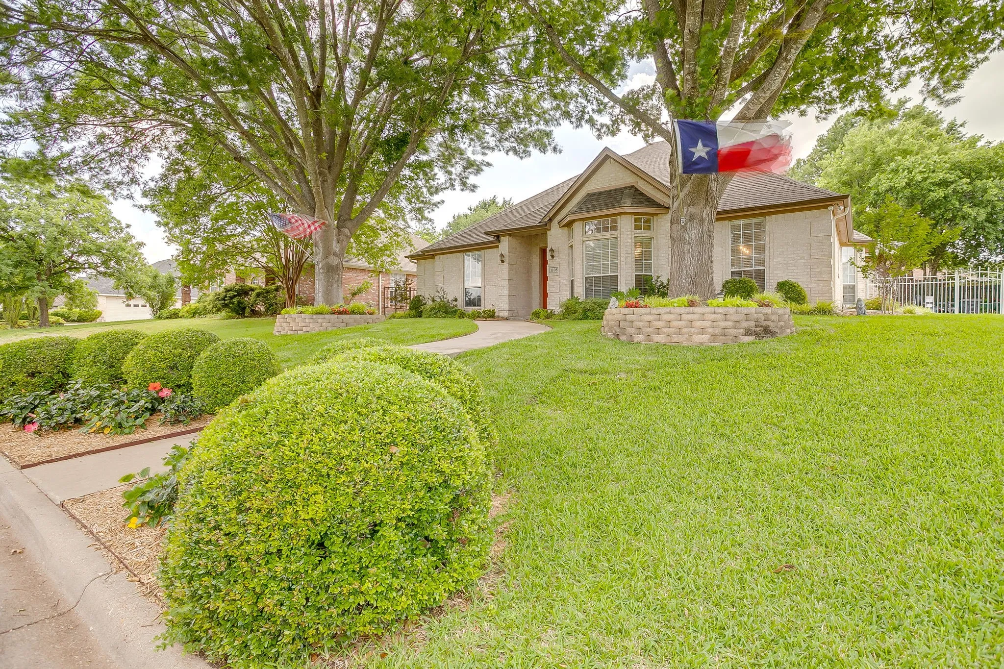 Beautiful landscaping.