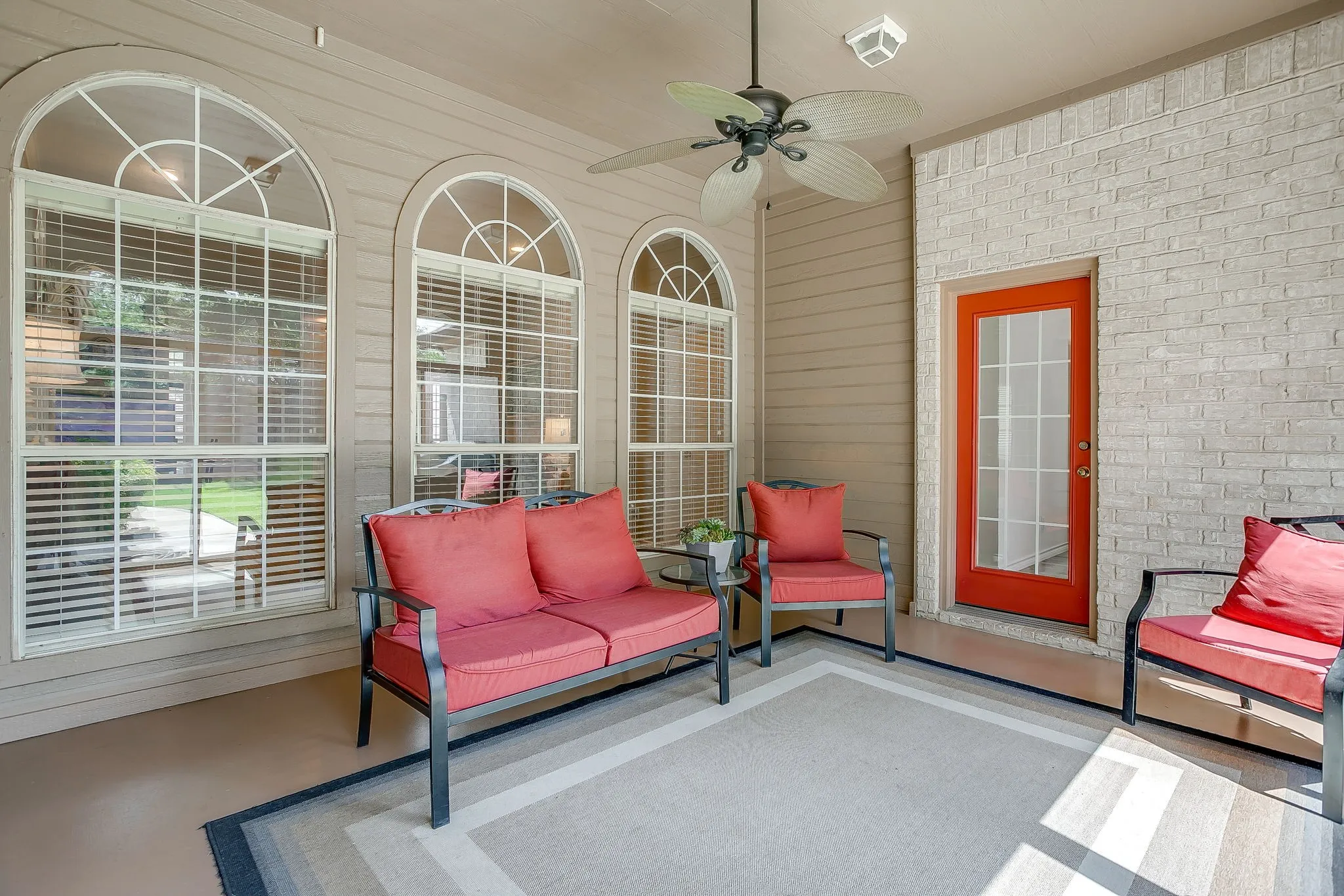 Screened in patio.