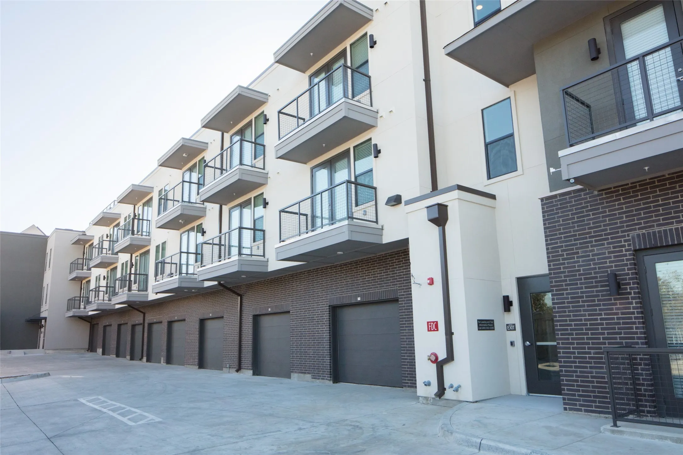 View of property featuring a garage