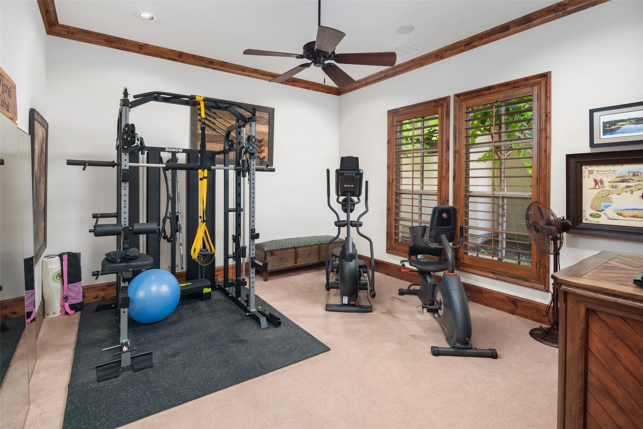 Currently used as an exercise room. En suite