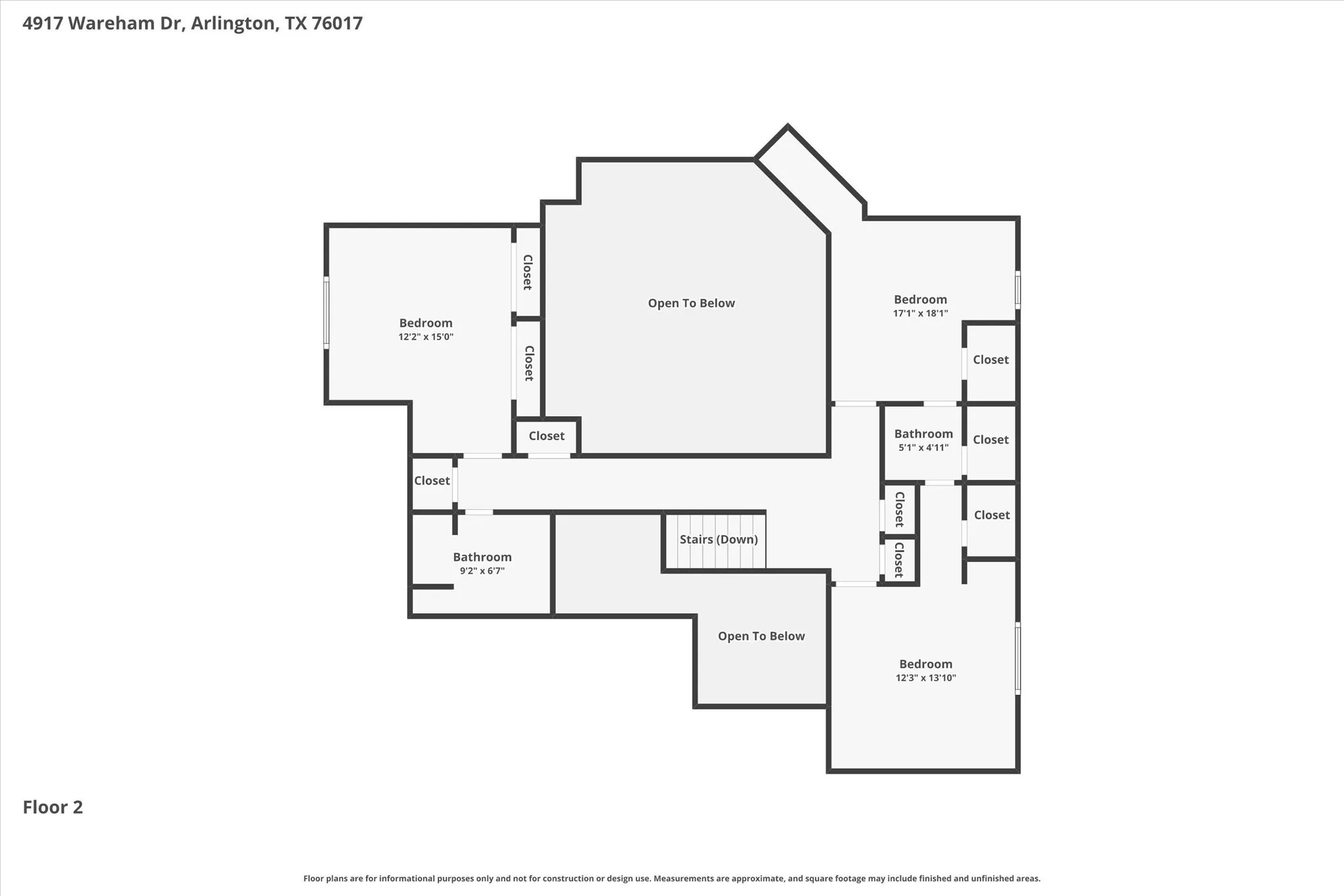 Floor plan of the second floor