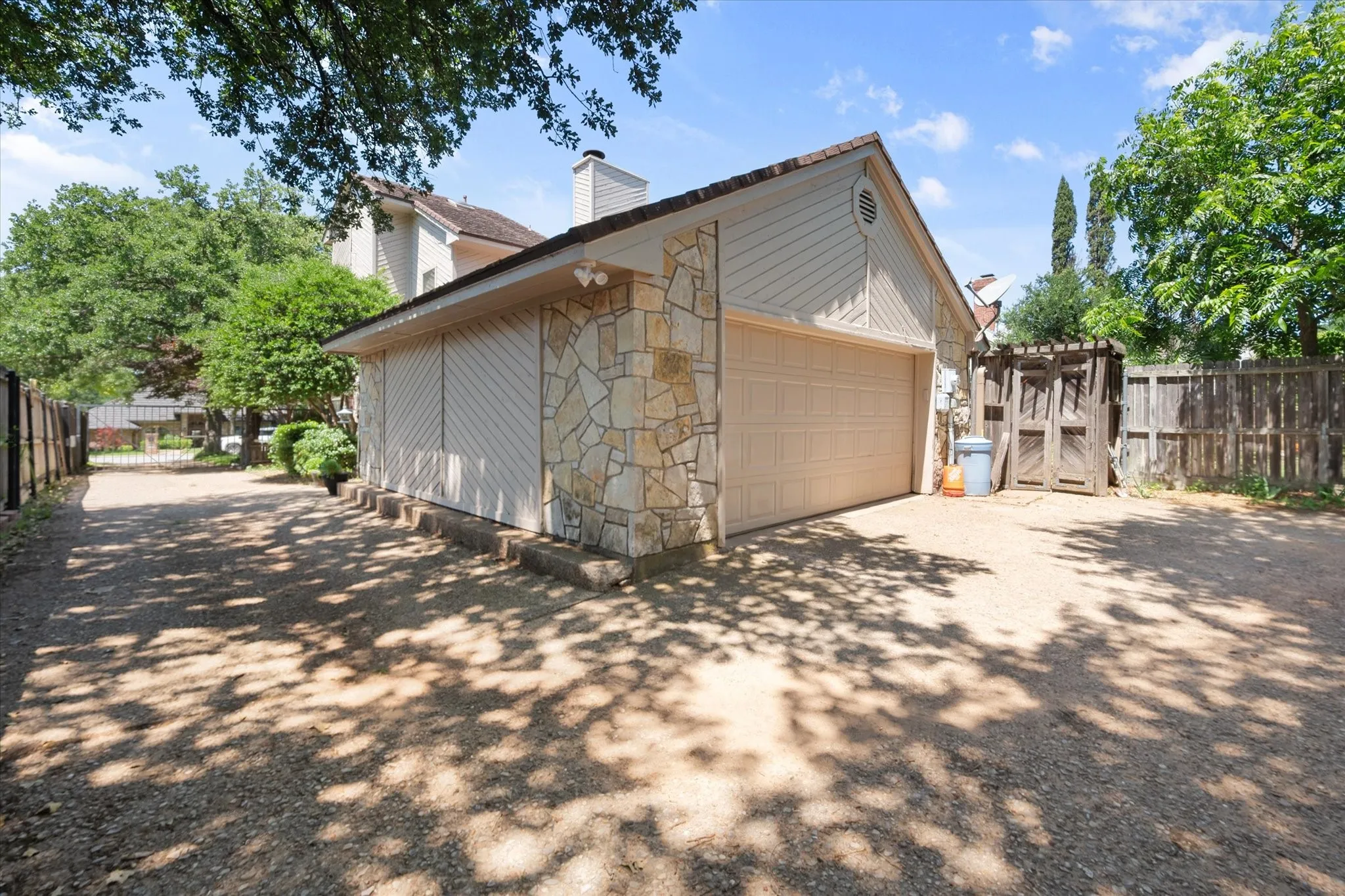 Gated driveway for added privacy