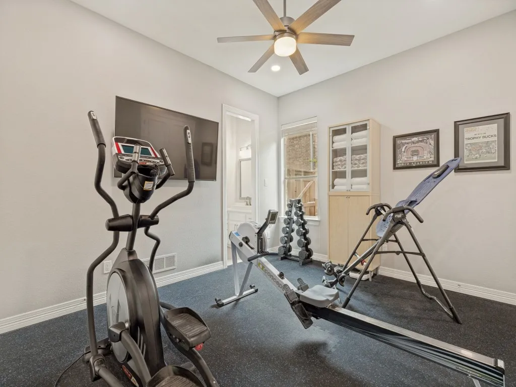Guest bedroom, nursery or exercise room.