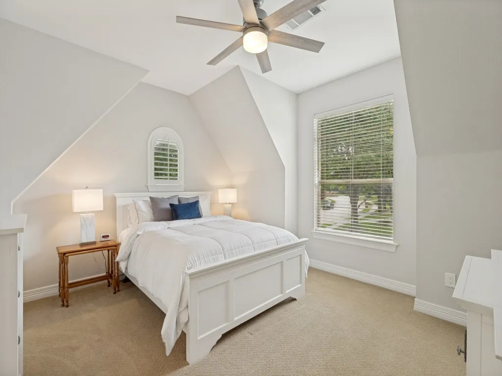 Upstairs bedroom with walk-in closet.