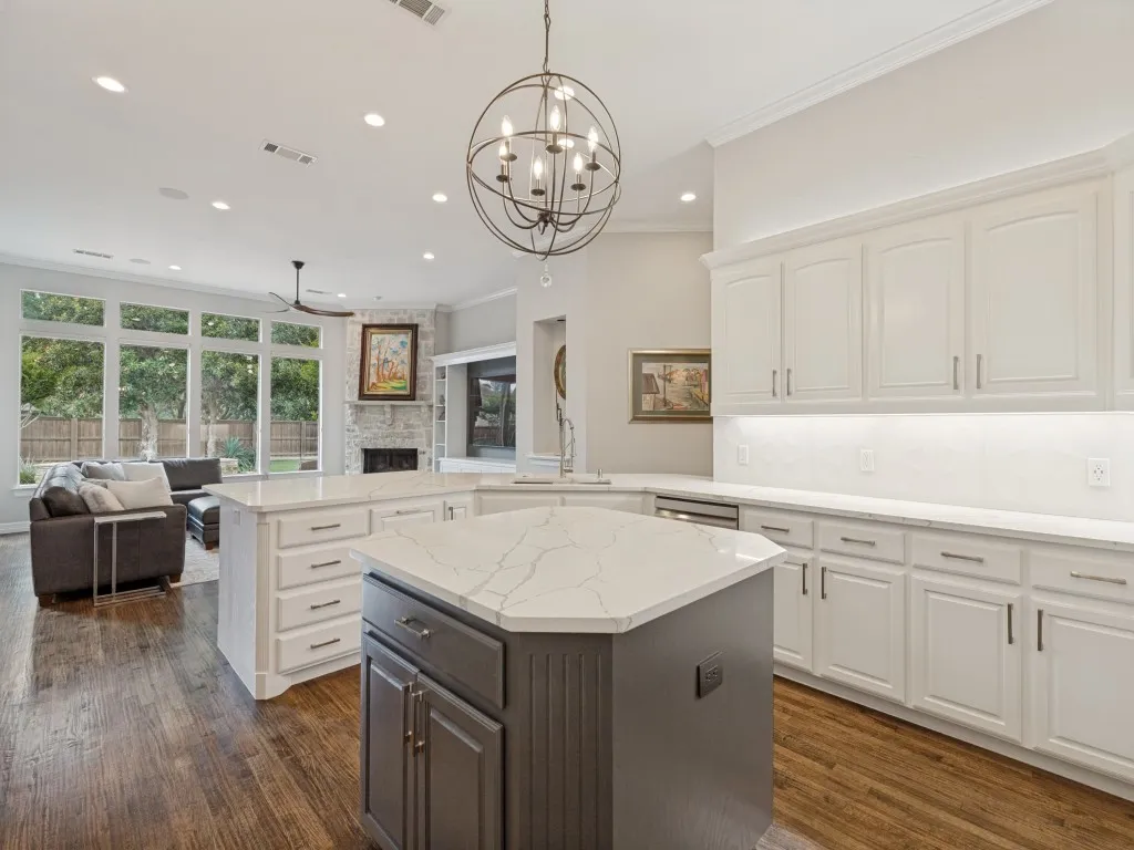 Redesigned kitchen fully equipped with many hidden features and storage galore.