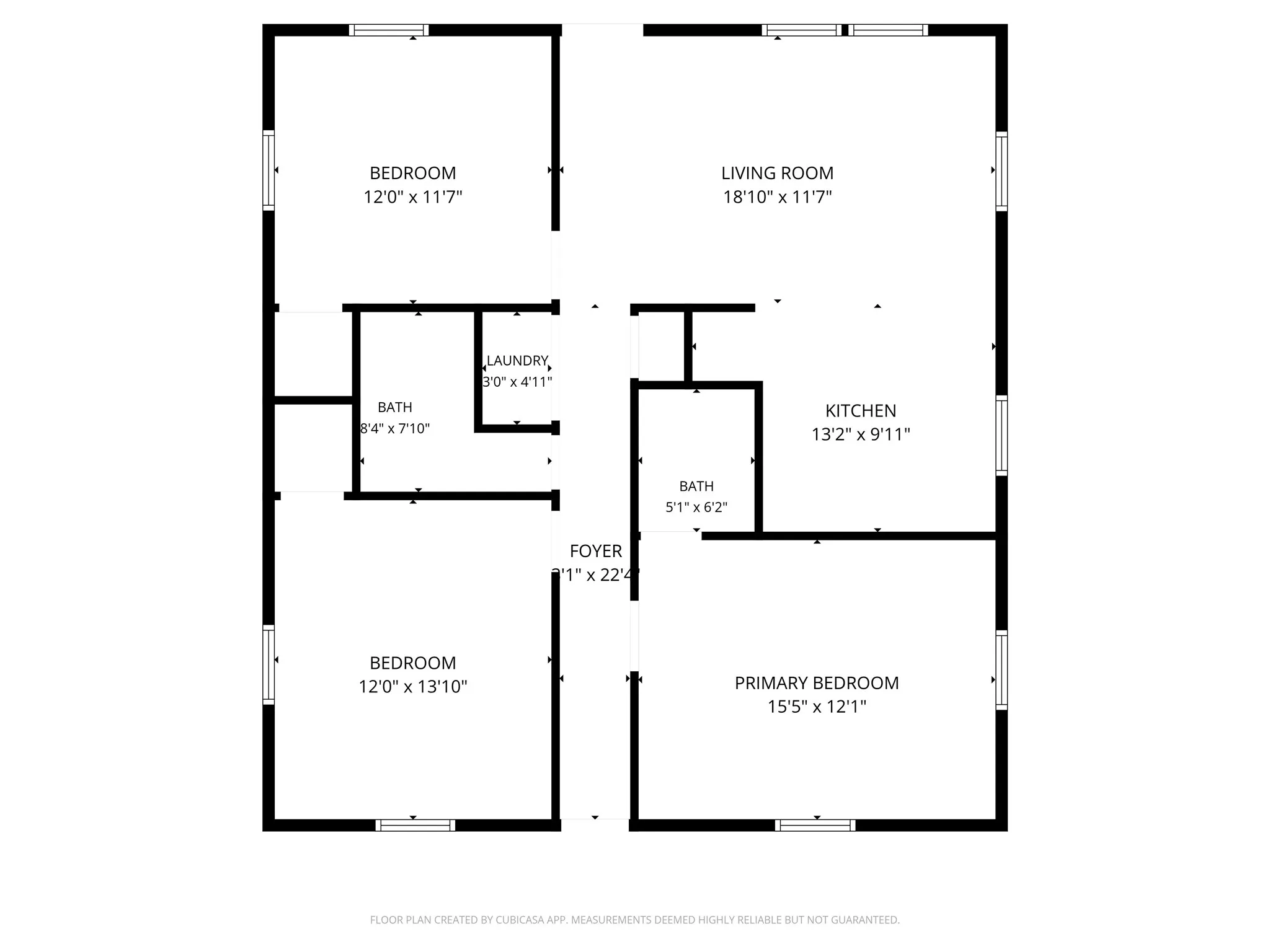 Measurements are not exact. Entryway is by the living room.