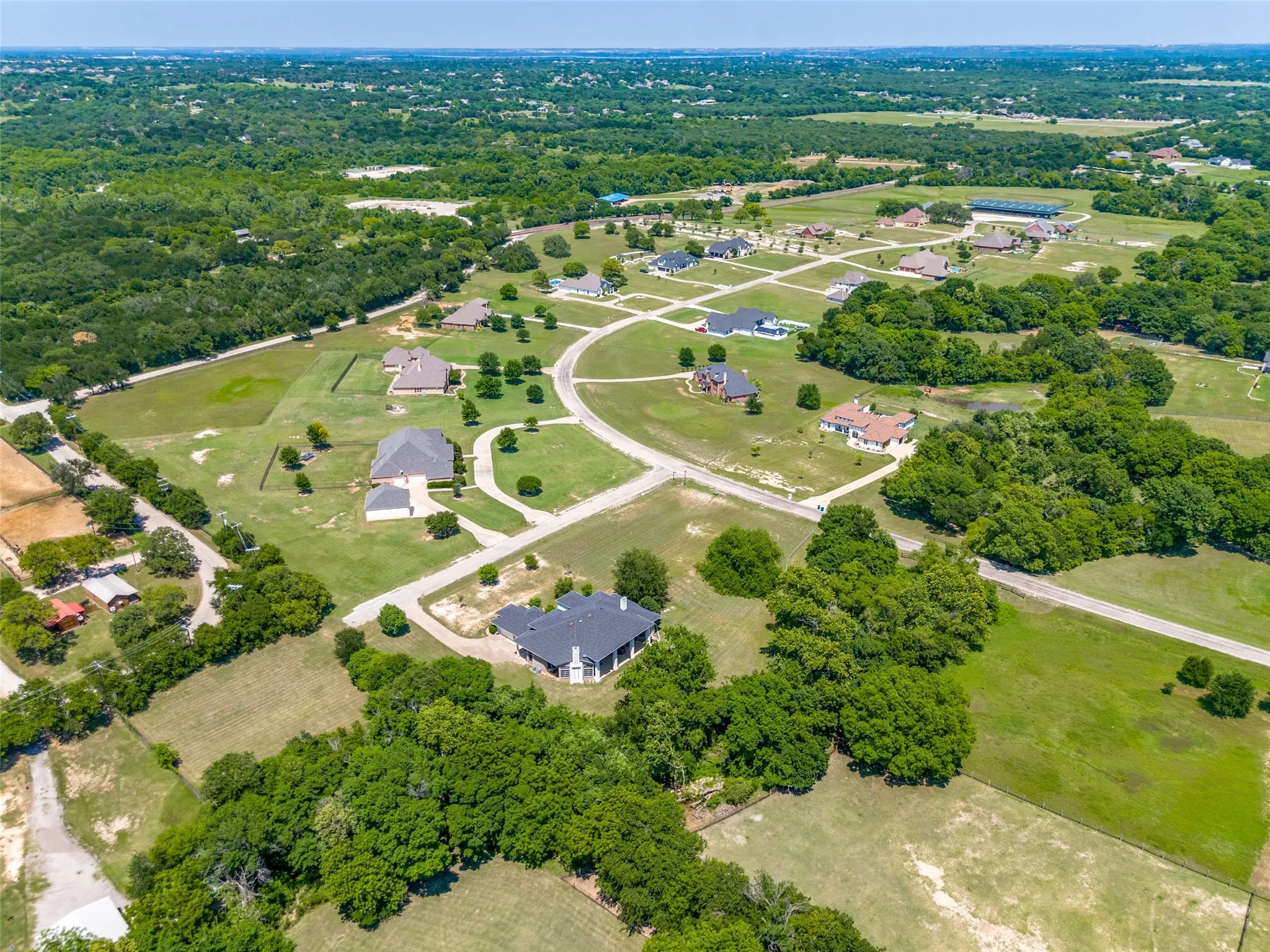 Ariel shot of property