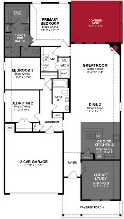 Beazer Homes Enclave at Legacy Hills Carson Floorplan.