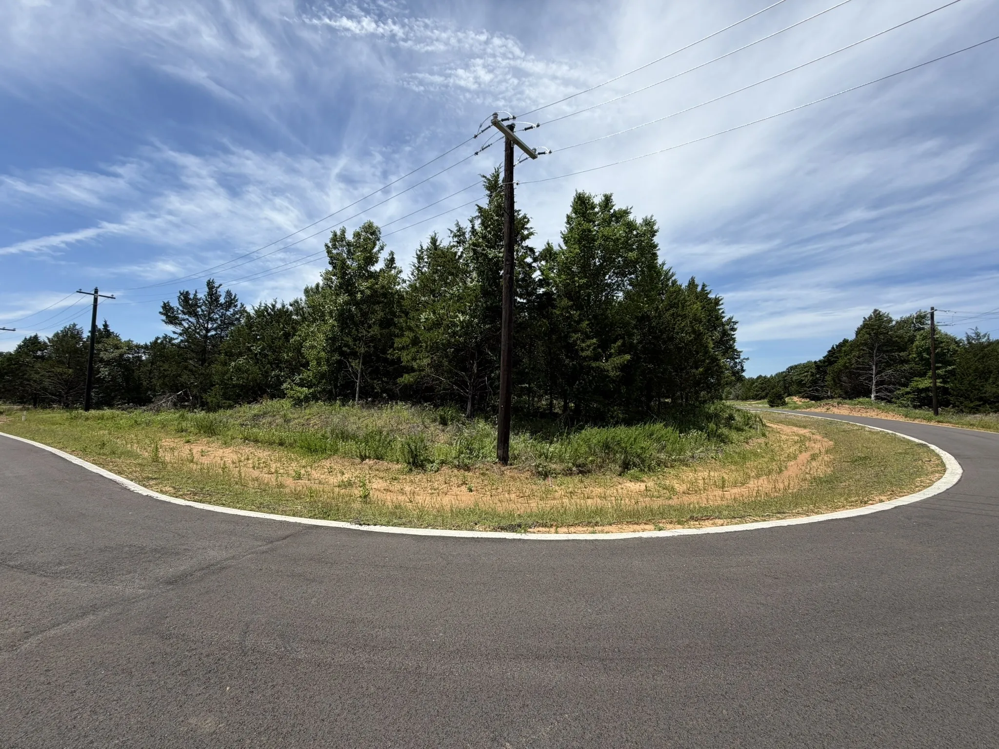 Looking at north corner of lot.