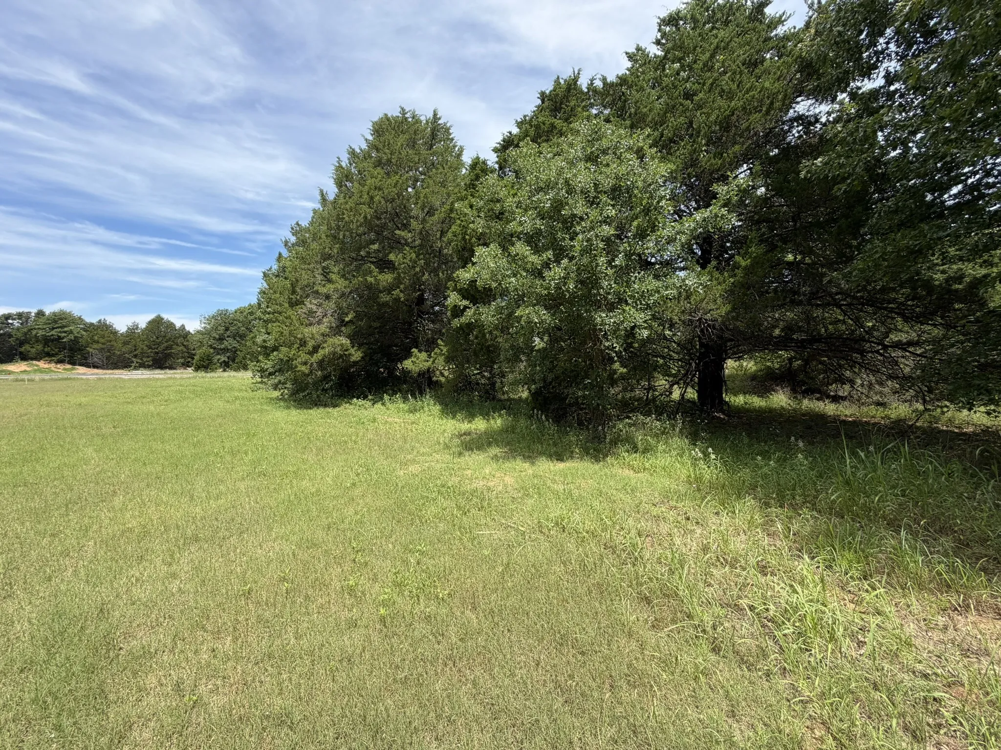 Southern lot boundary line is roughly the treeline
