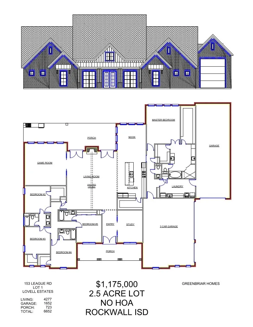 Single Family Residence For Sale in Rockwall County , 153 League Road, Mclendon Chisholm, Texas 75032, 5 Bedroom, 5 Bathroom, 4 Garage spaces, 4,277 Sqft, built in 2026, mls#21276735, Real Estate Agent in Mclendon Chisholm, Homes For Sale in Rockwall county, Homes For Sale in Mclendon Chisholm, Realtor in Mclendon Chisholm Texas, Real Estate Brokerage Independent Realty Texas, Luminita Cordes Realtor