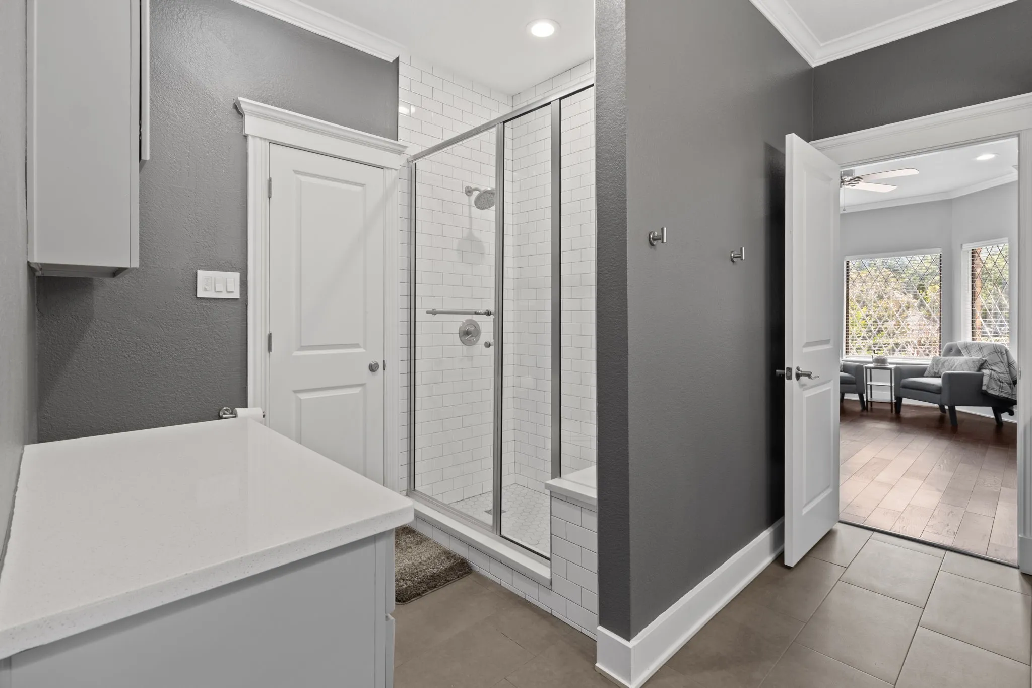 Jack n Jill ensuite for bedrooms 1 & 2. completely updated with a walk-in shower.