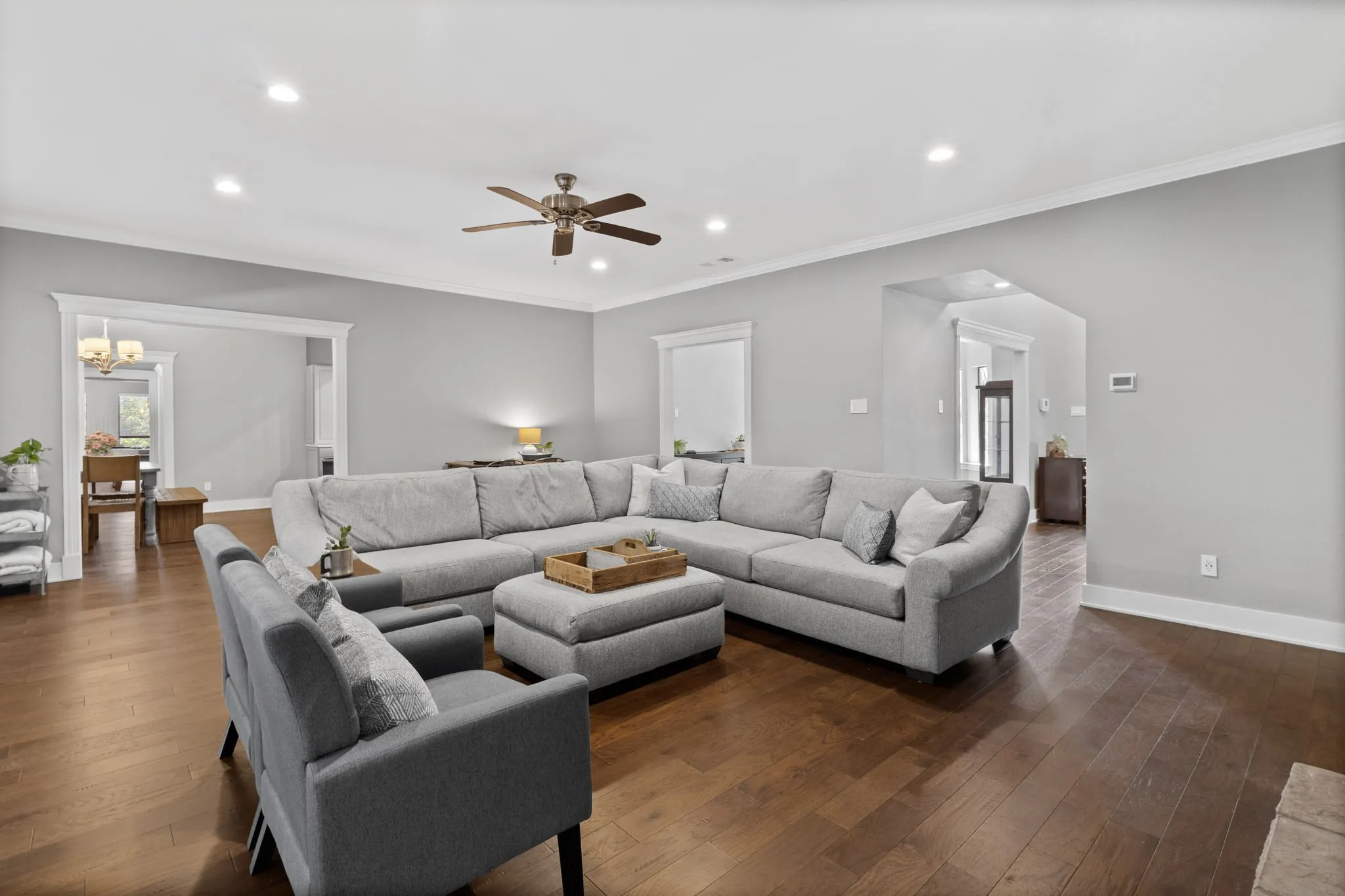 This spacious living room depicts the wonderful space you will find.