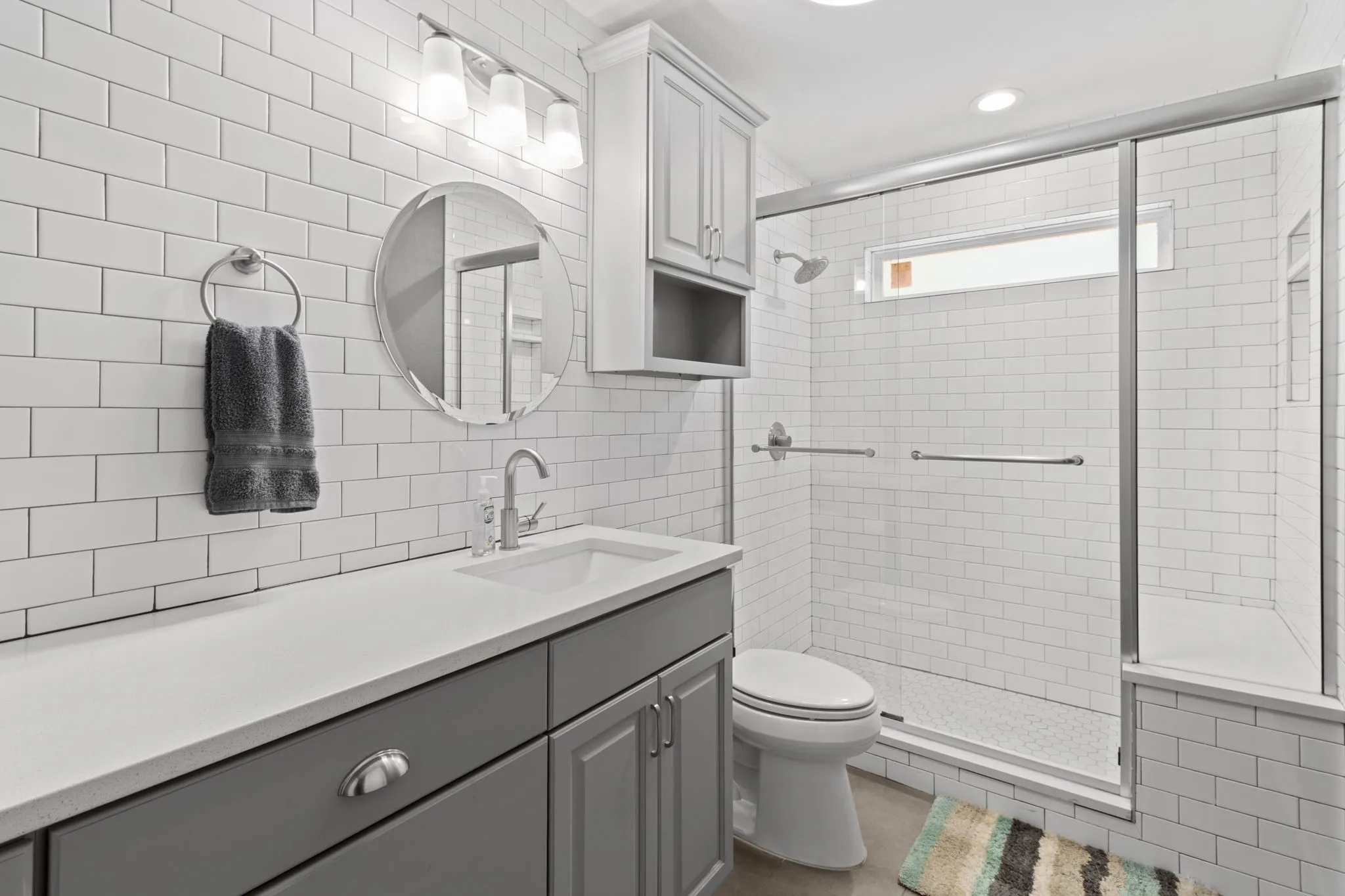 Ensuite for Bedroom 3 with step-in shower