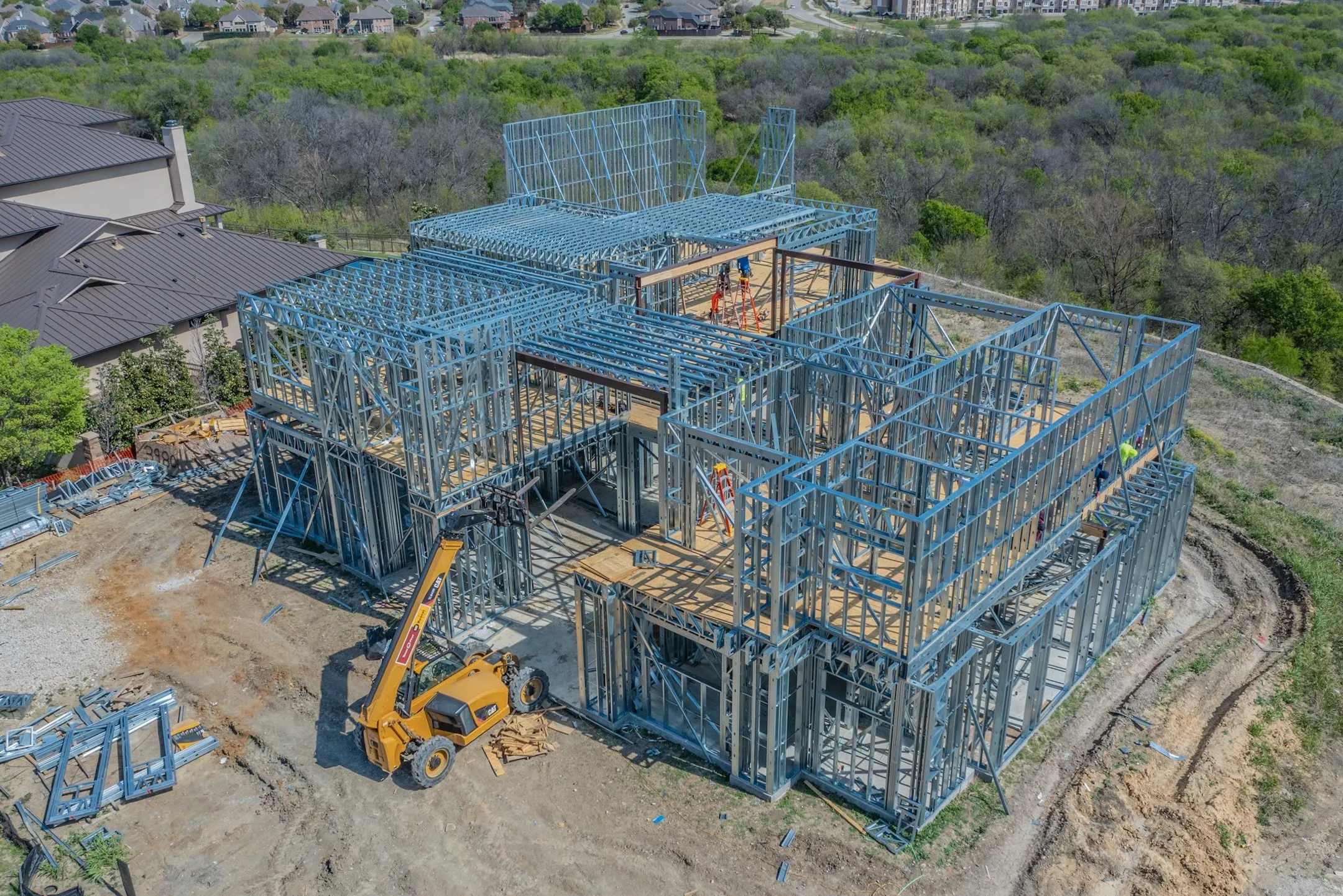 Precision steel frame construction by Steel IQ designed for exceptional scale, strength, and architectural integrity.