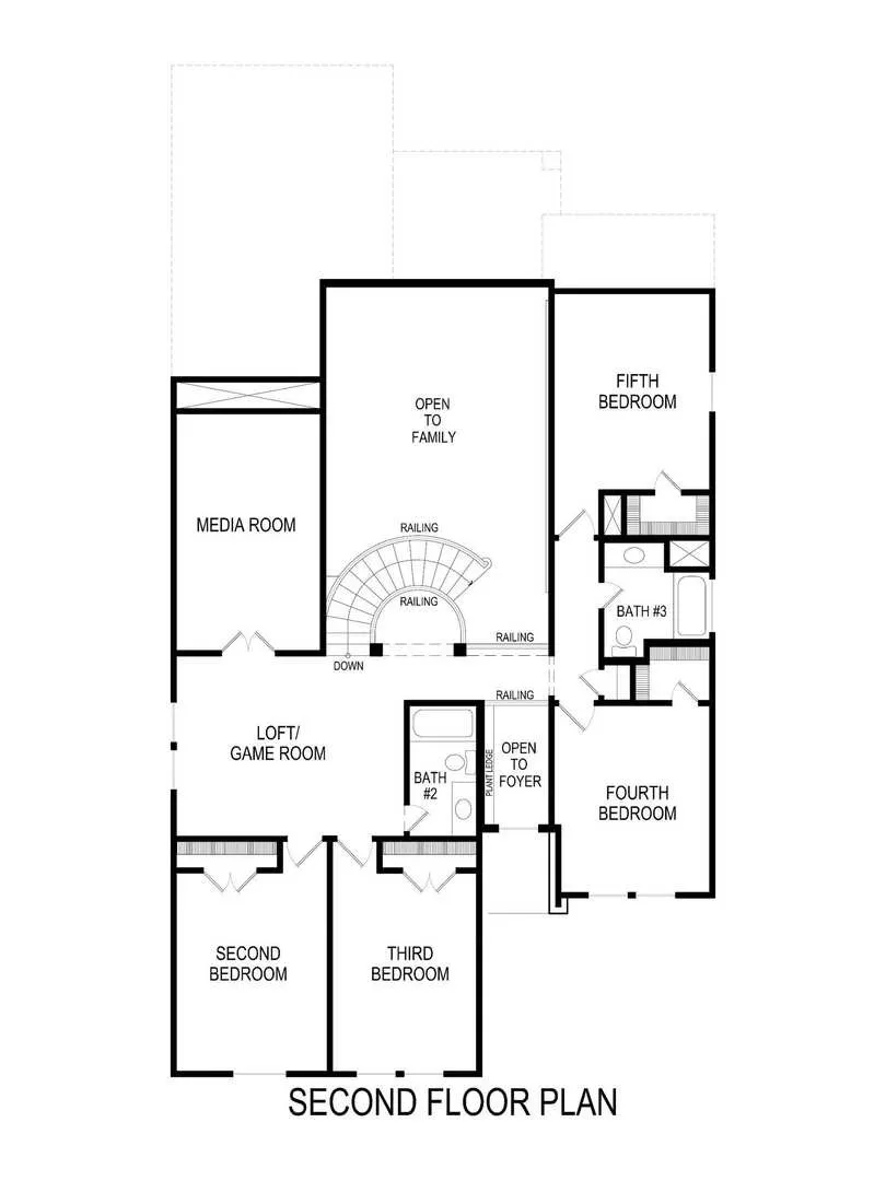 Princeton 2F-EW Second Floor Plan