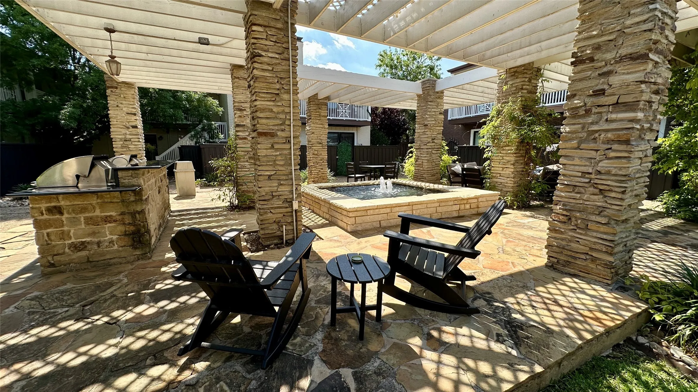 Courtyard with foutains