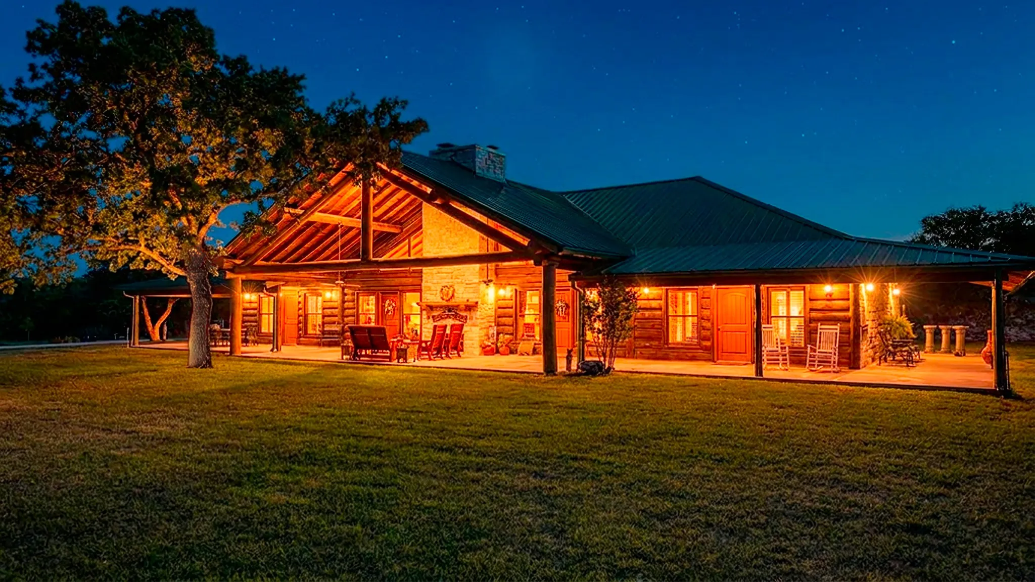 Enjoy beautiful sunrises and sunsets on this amazing wrap around large front porch.