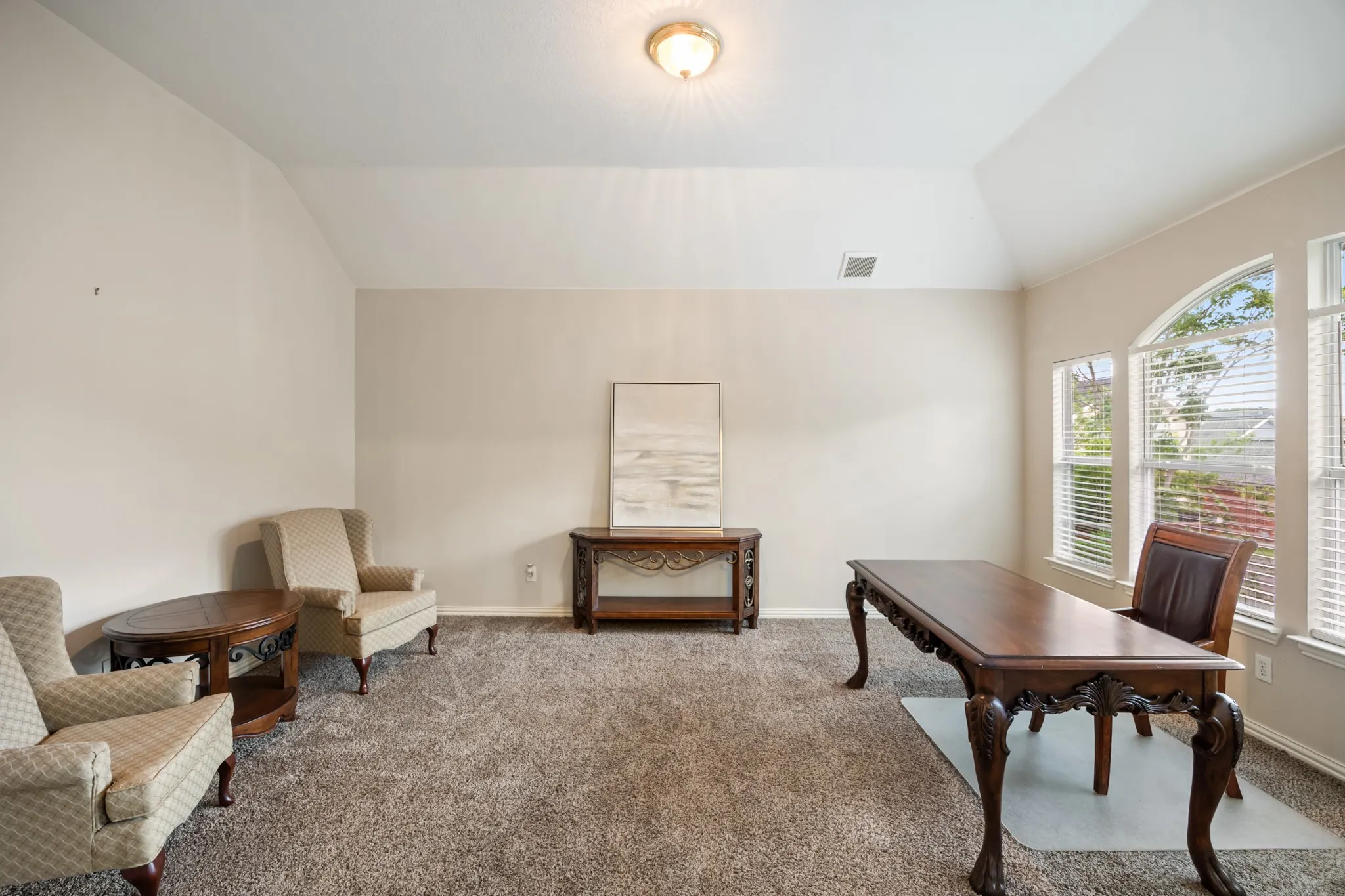 Media room used as an office