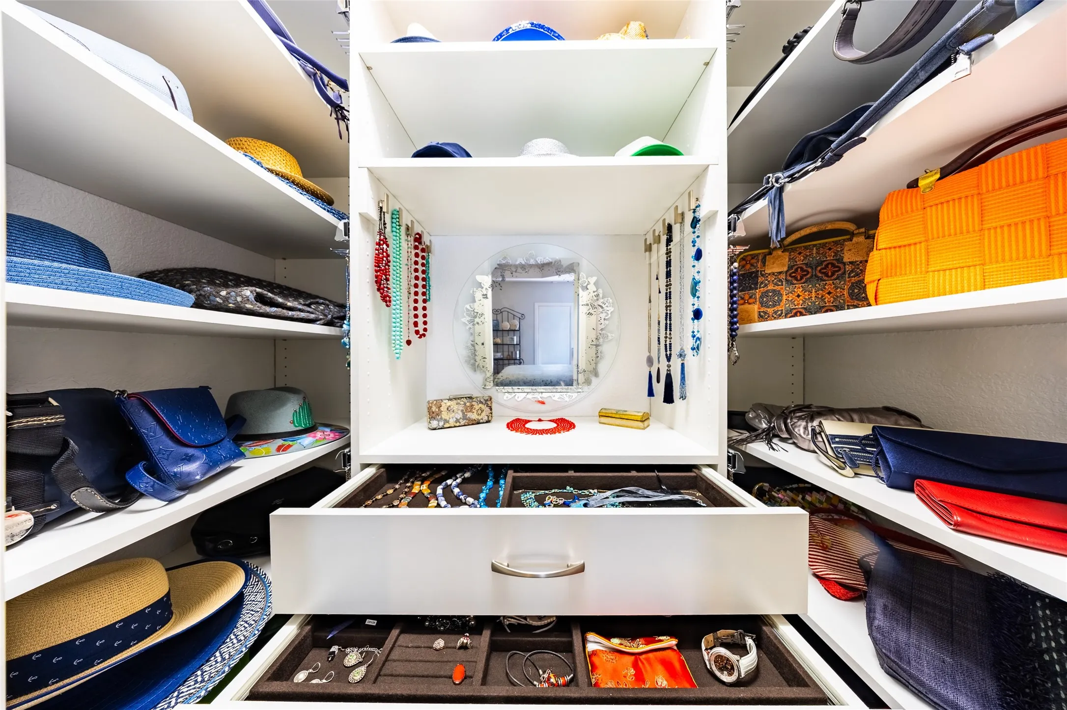 Custom jewelry and valet closet