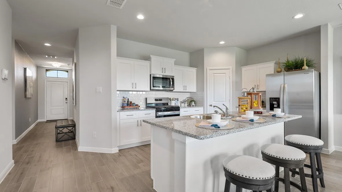 Kitchen - All Home and community information, including pricing, included features, terms, availability and amenities, are subject to change at any time without notice or obligation. All Drawings, pictures, photographs, video, square footages, floor plans, elevations, features, colors and sizes are approximate for illustration purposes only and will vary from the homes as built.
