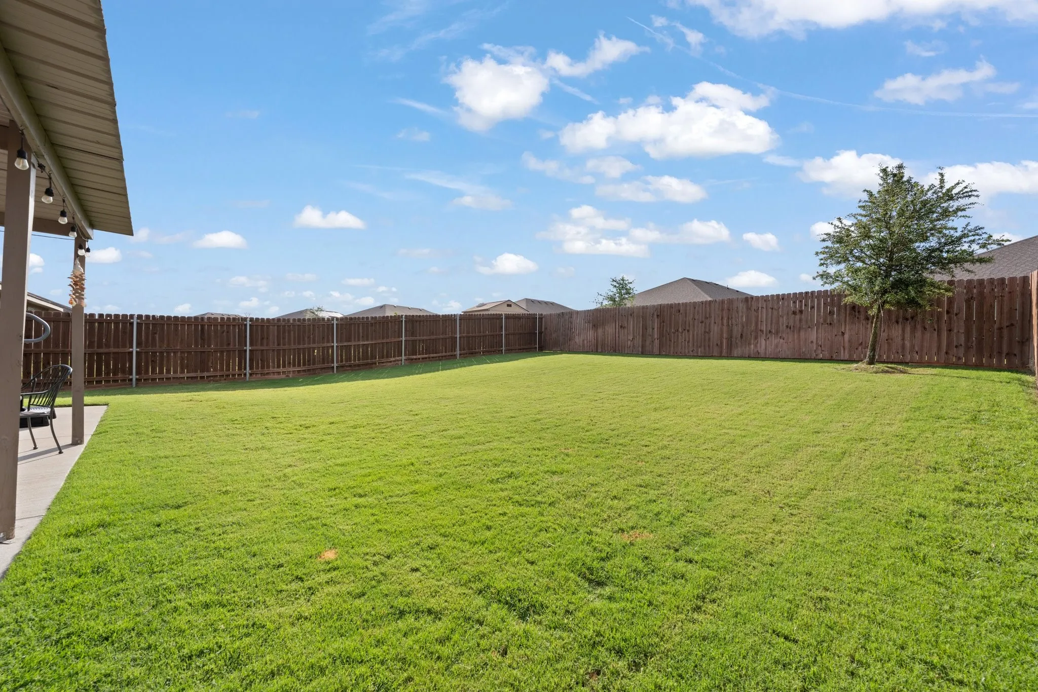 Ample backyard space.