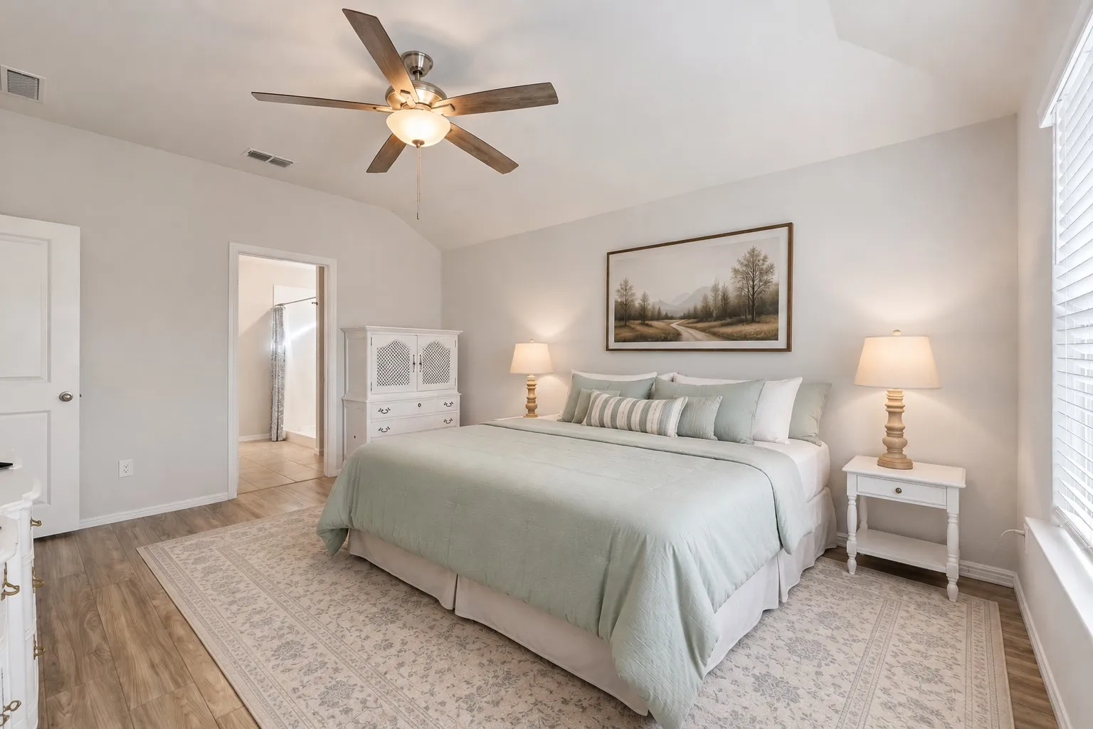 Primary suite with extra room to actually move around!