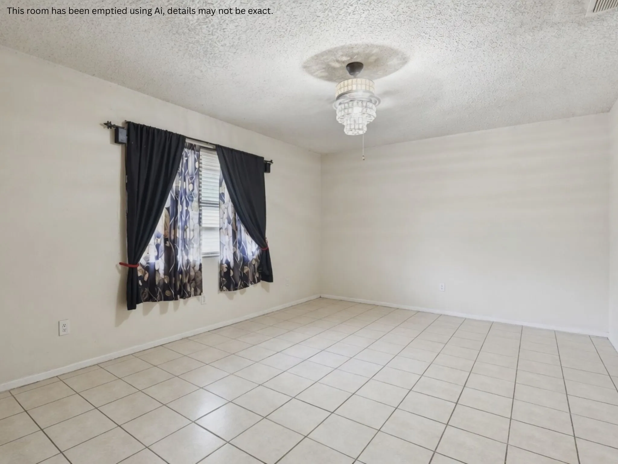 This room has been emptied using Ai, details may not be exact.