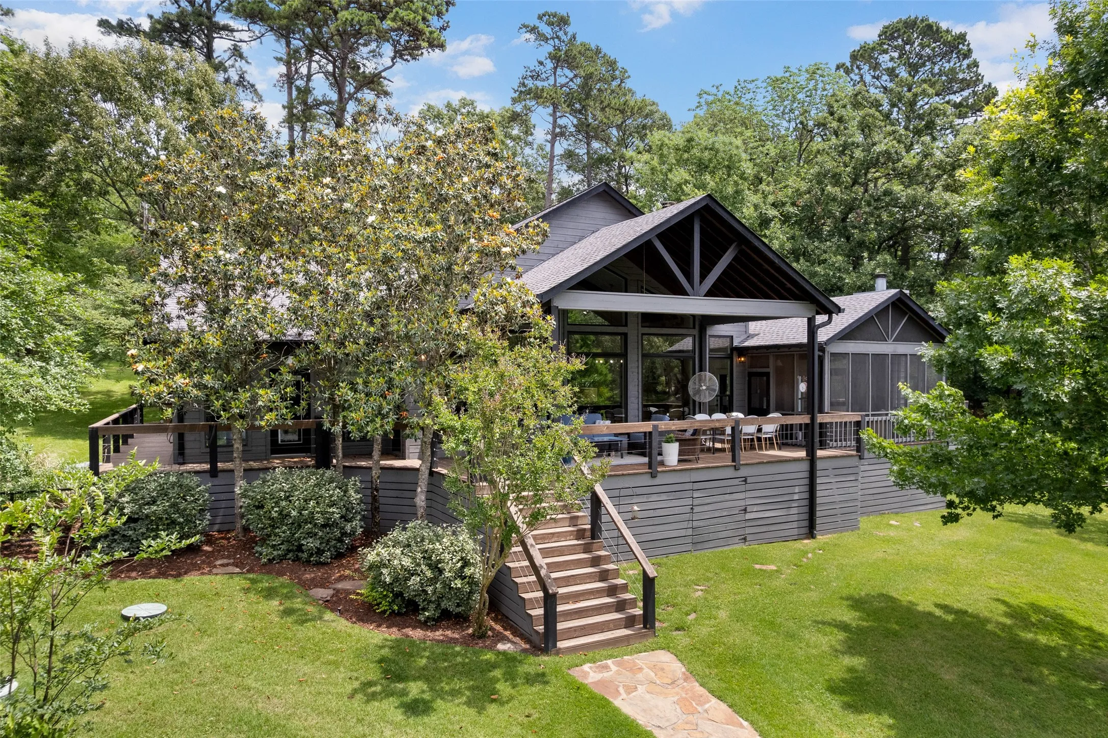 Lake side of House