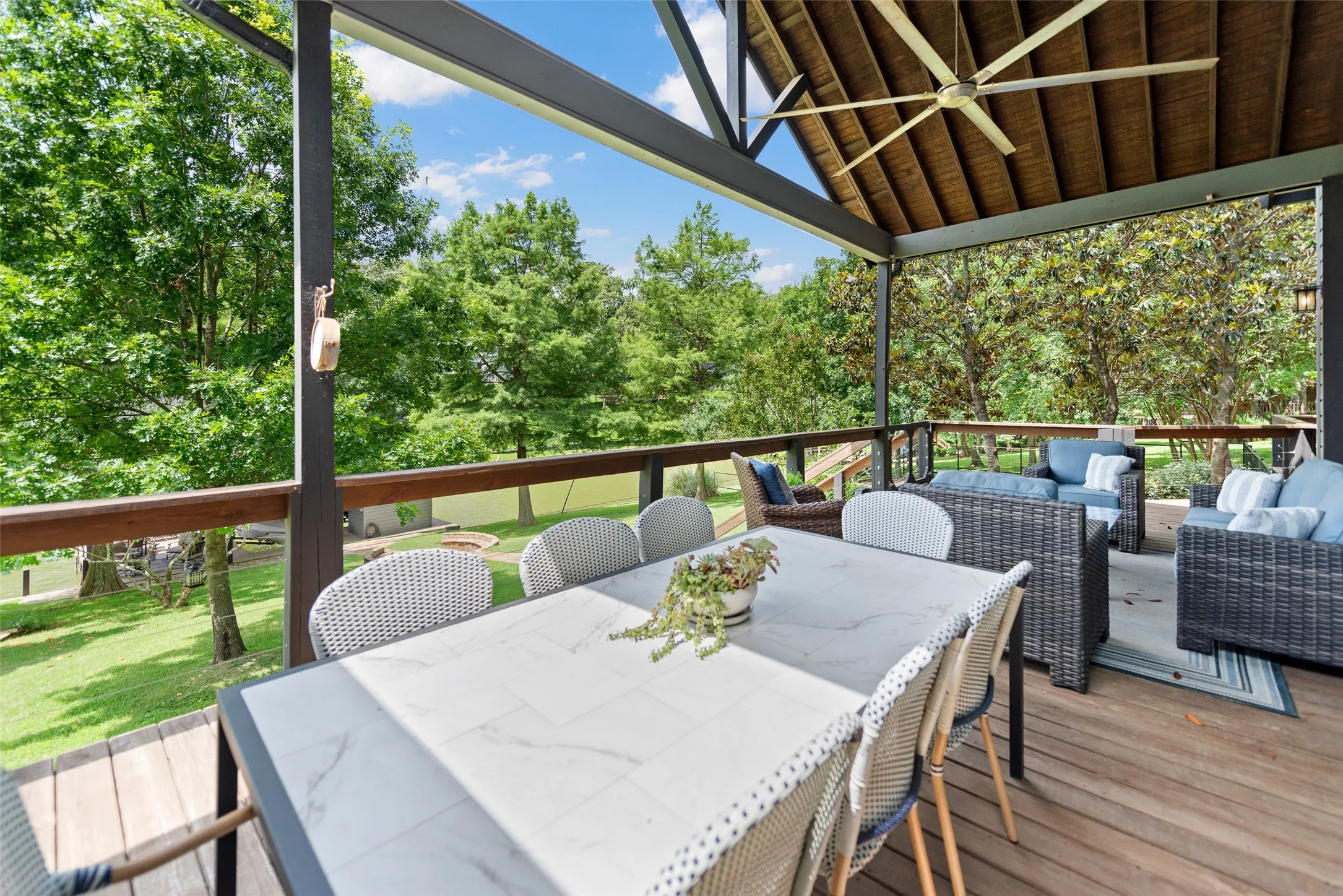 Wonderful Covered Deck in Front of Great Room