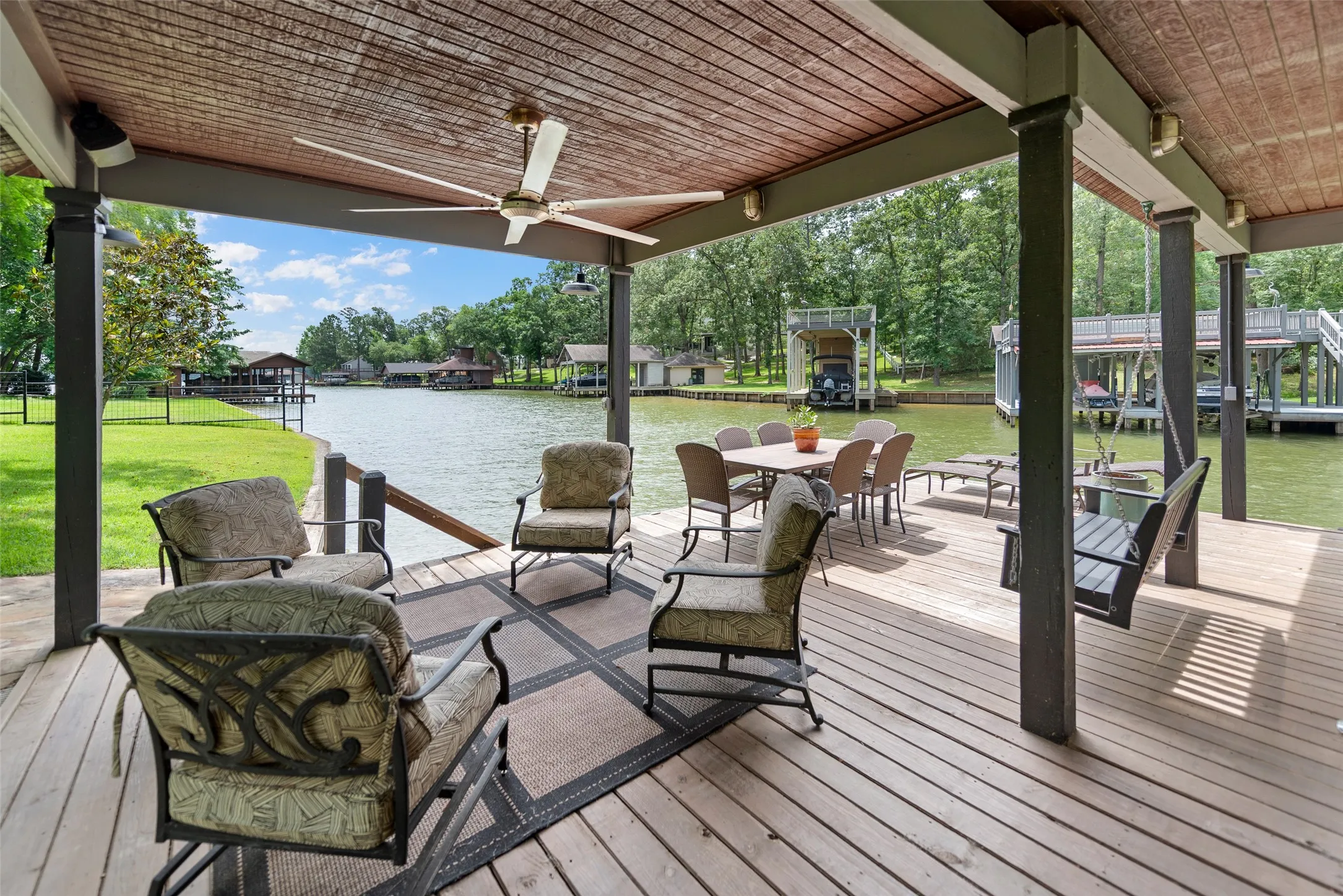 Covered Sitting Area at Boathouse