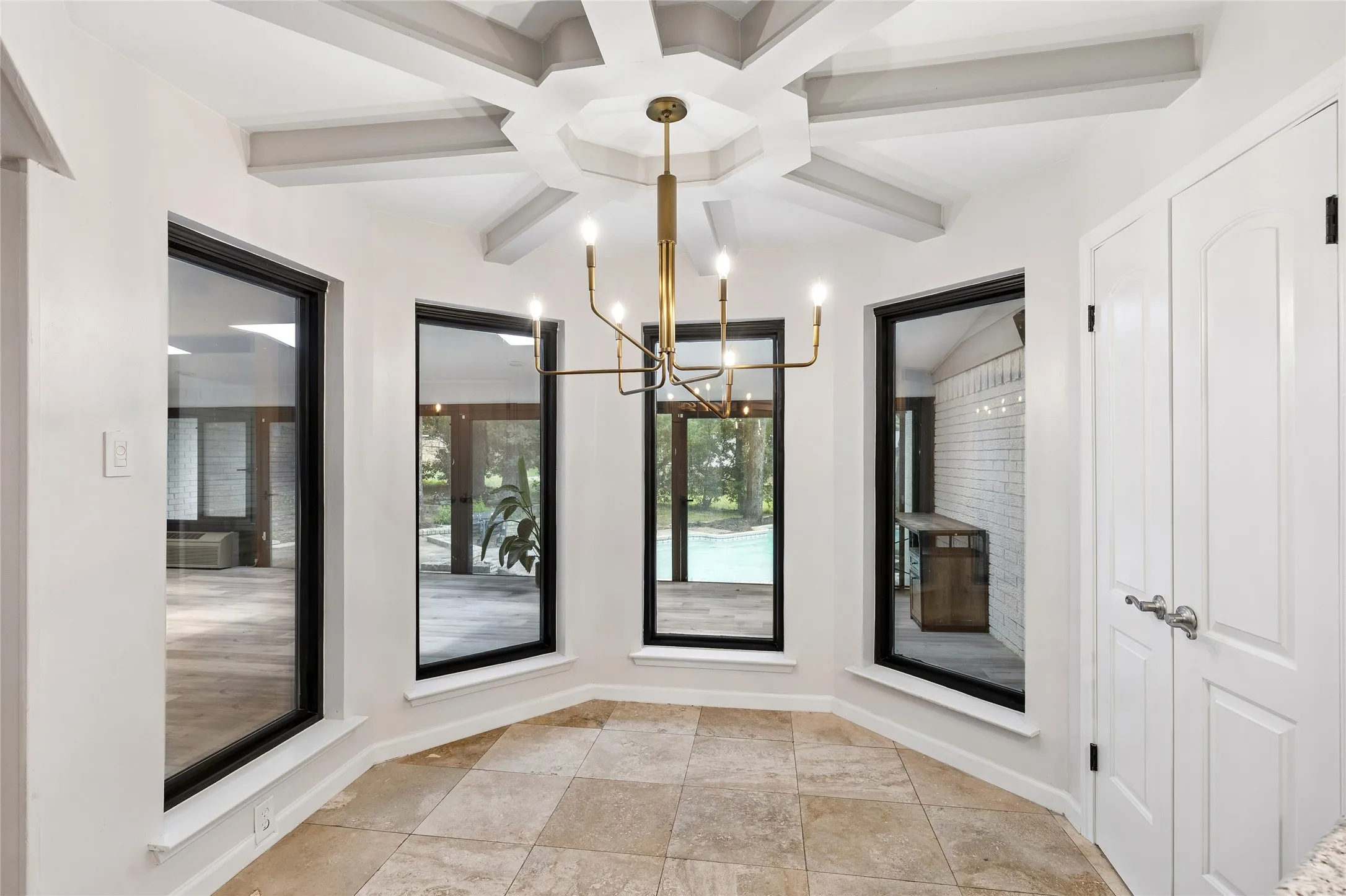 Four large picture windows