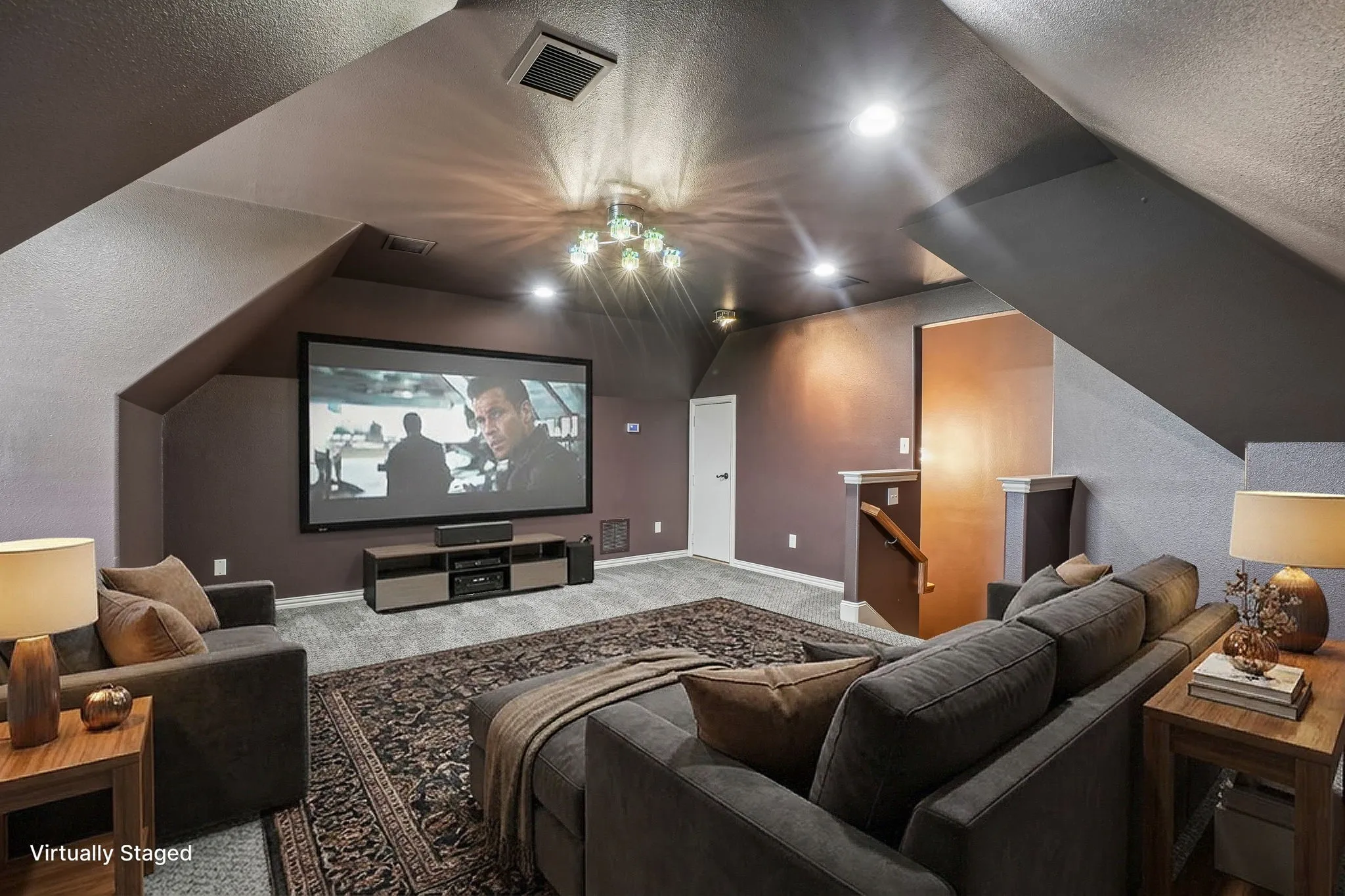 Private upstairs media room