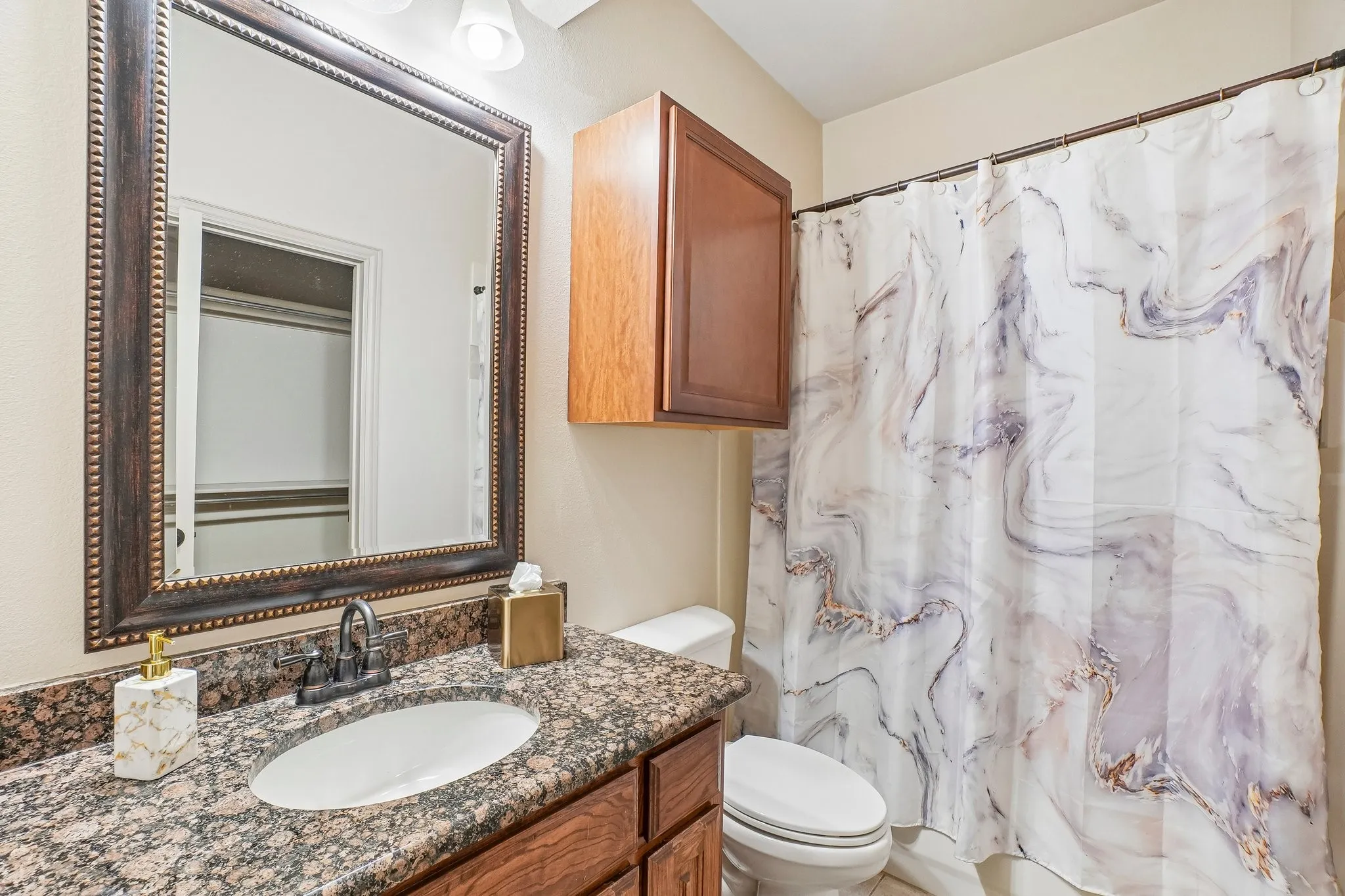 Private bathroom attached to bedroom