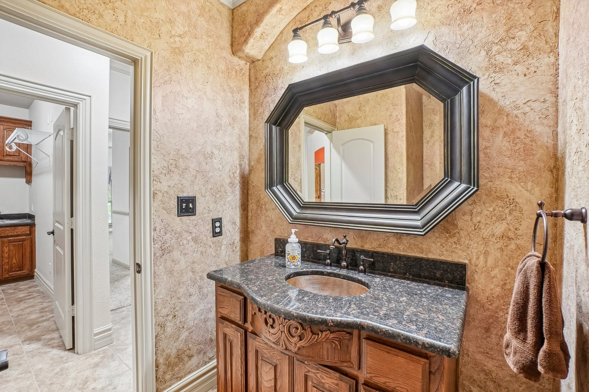Half bathroom in hallway