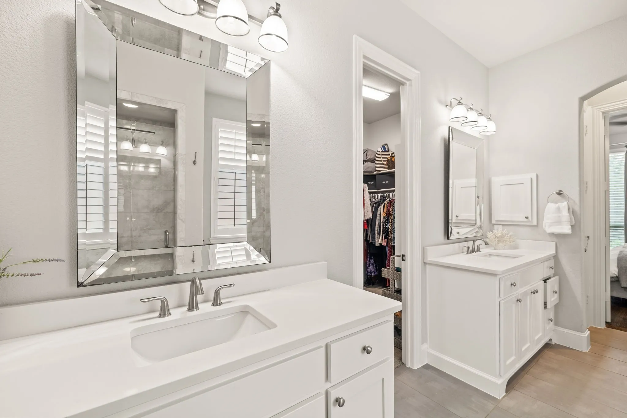 Gorgeous and glamorous primary bath.