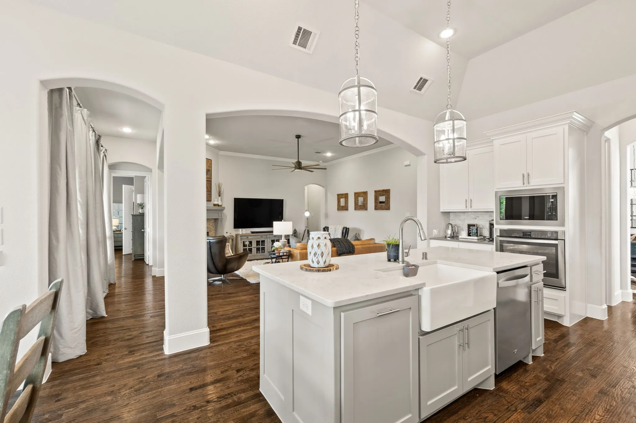 Kitchen open to family room